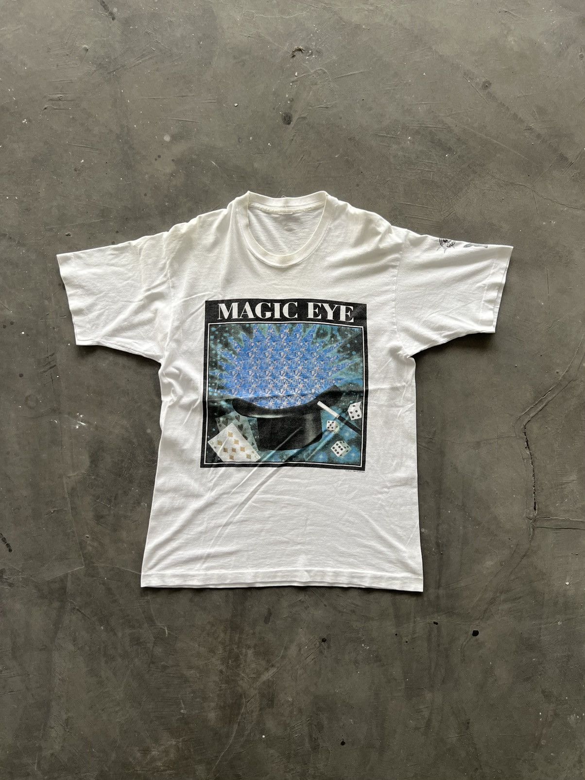 Vintage VERY RARE 1994 MAGIC EYE VINTAGE TSHIRT Size US XL / EU 56 / 4 - 1 Thumbnail