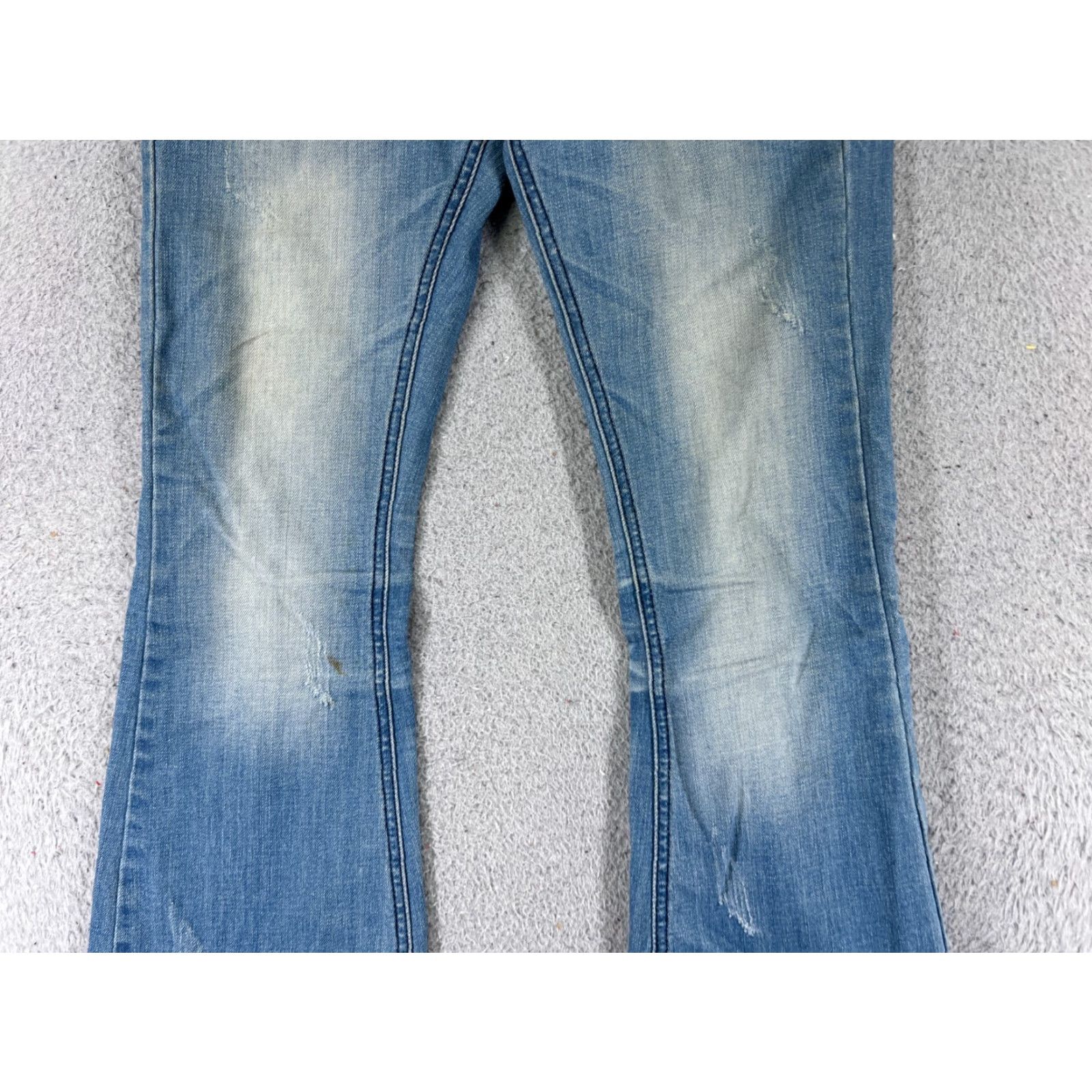 Denime Guidance Jeans Womens 26 Blue Denim Flared Distressed Embellished 26x28 Jeans Womens Regular blue Flared Distressed City Jeans Womens Size 26" / US 2 / IT 38 - 3 Thumbnail