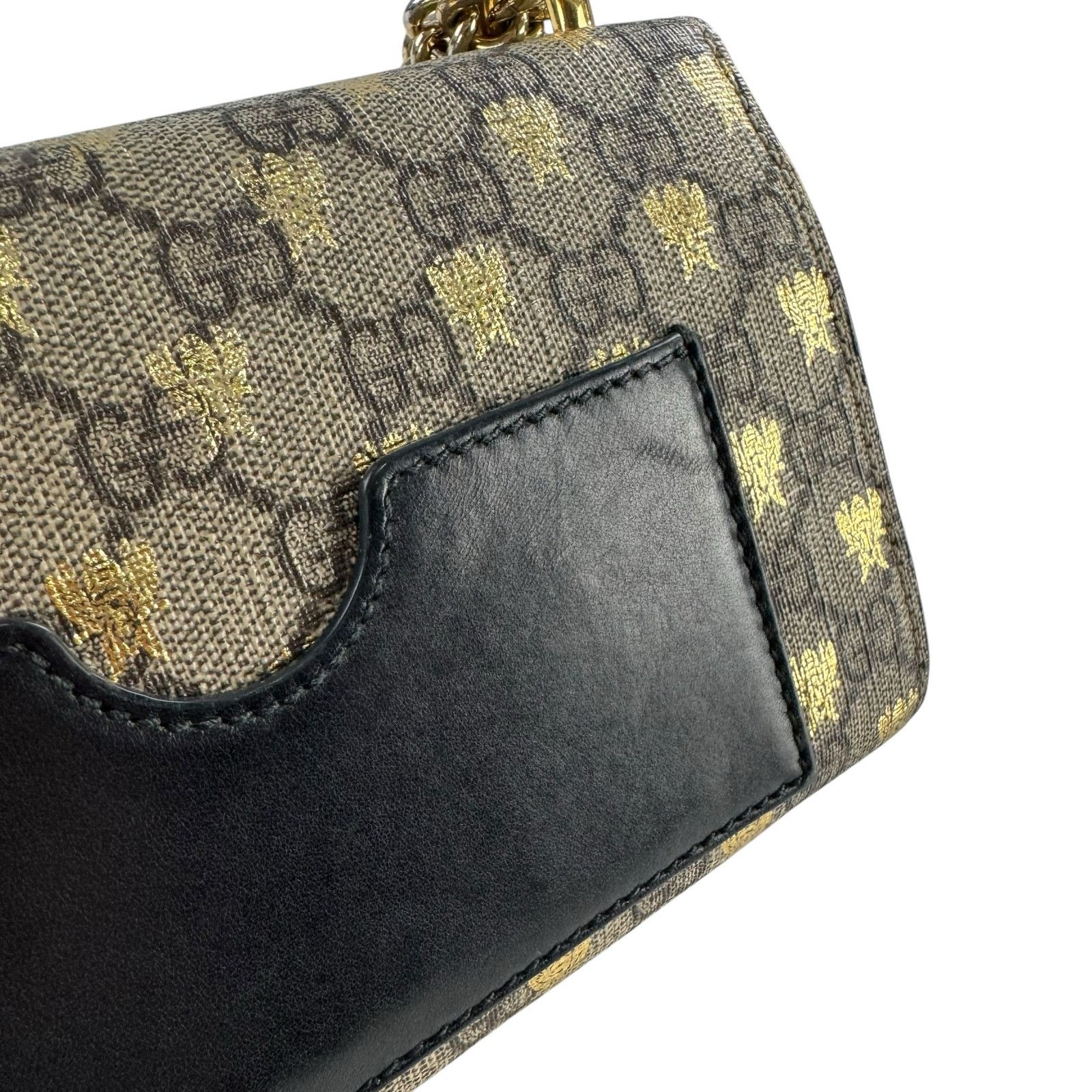 Gucci Gucci Monogram Bee Chain Shoulder Bag Size ONE SIZE - 11 Thumbnail