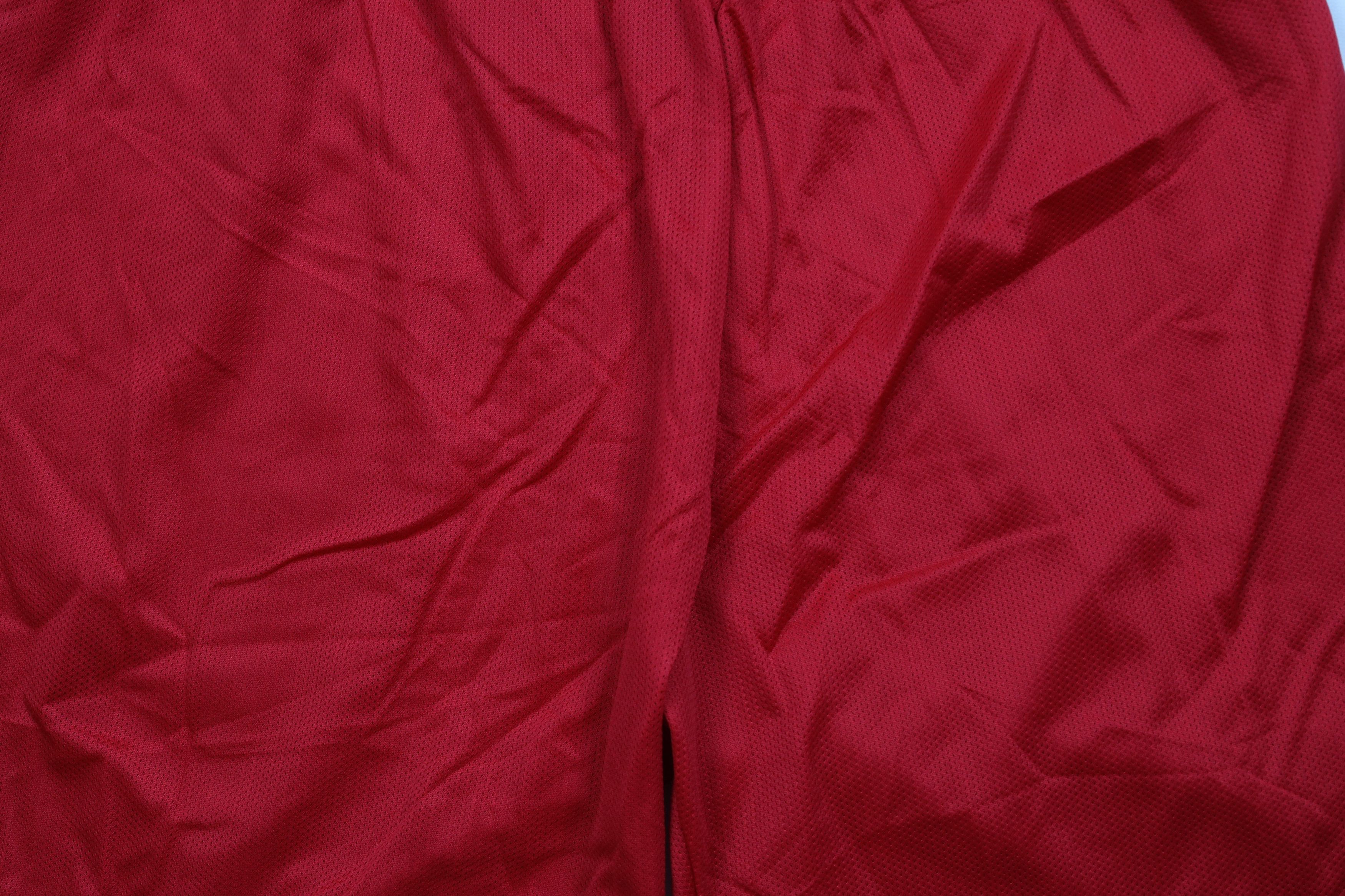 Adidas Deadstock Vintage 90s Adidas Above Knee Mesh Shorts Red USA Size US 36 / EU 52 - 3 Thumbnail