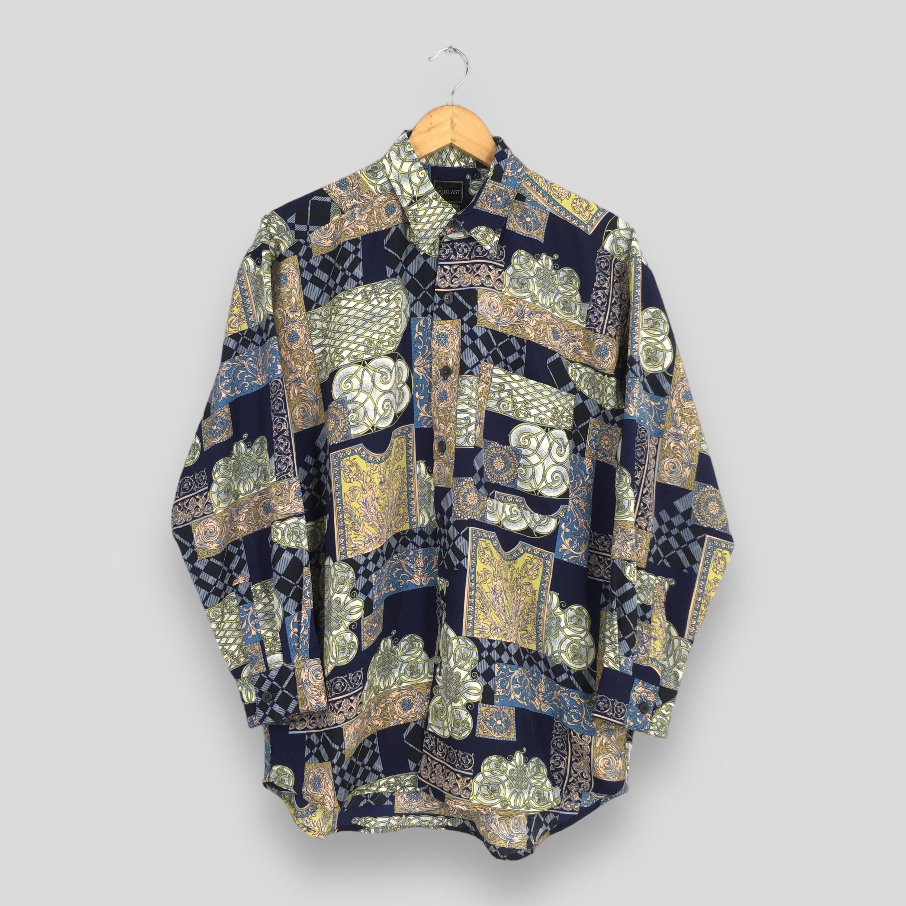 Vintage Novelty Baroque Floral Pop Art Polyester Shirt Medium Size US M / EU 48-50 / 2 - 1 Thumbnail
