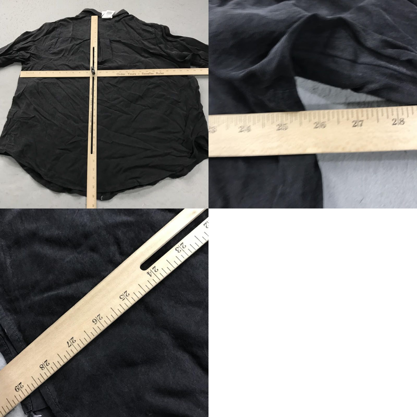 Torrid Torrid Shirt Womens 3X Washed Black Tencel Button-Down Long Sleeve Plus Size XXL / US 16-18 / IT 52-54 - 8 Thumbnail