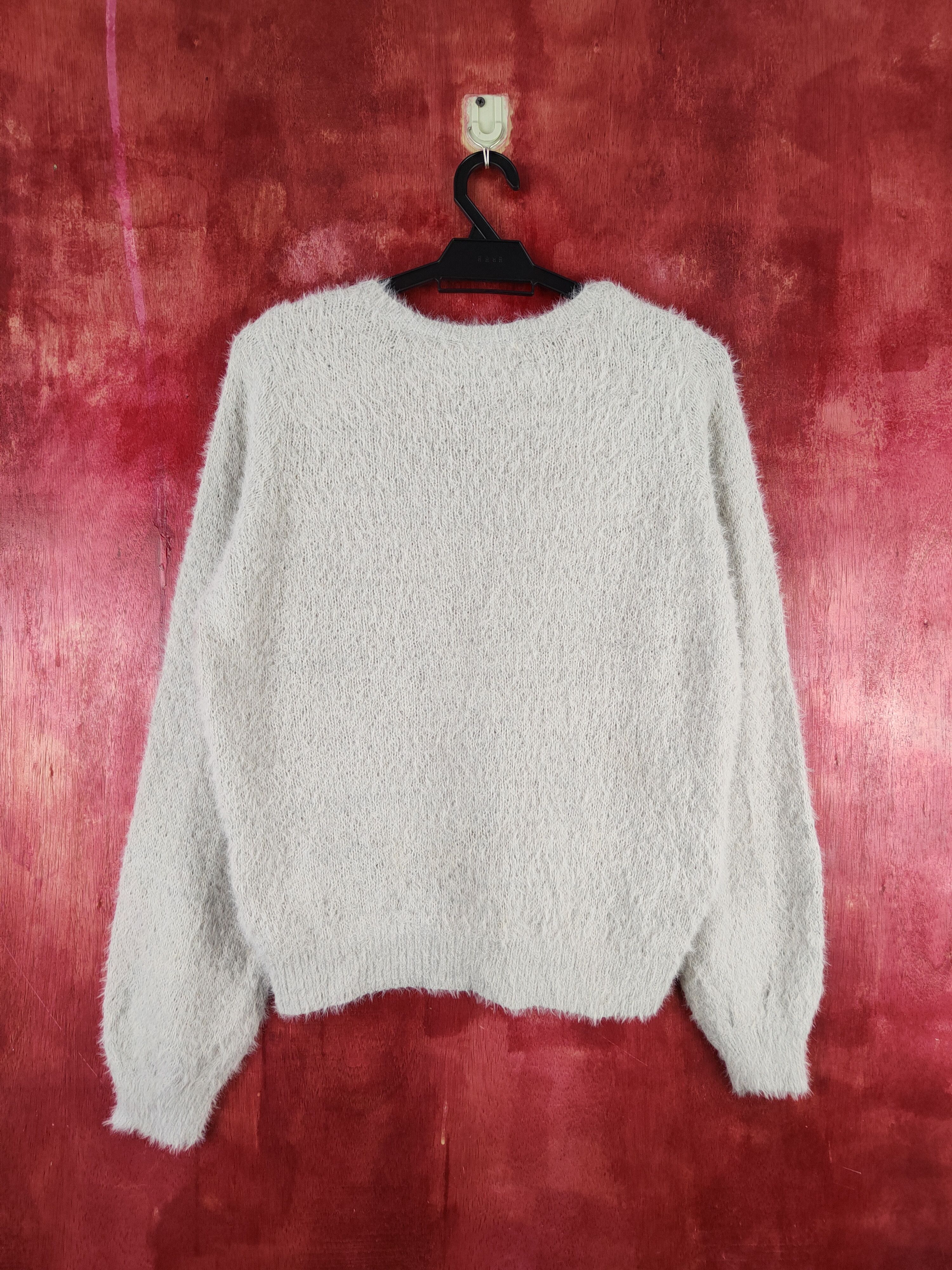 Homespun Knitwear Glacier Gray Shag Shaggy Fur Mohair Knitwear #S2028 Size M / US 6-8 / IT 42-44 - 7 Thumbnail