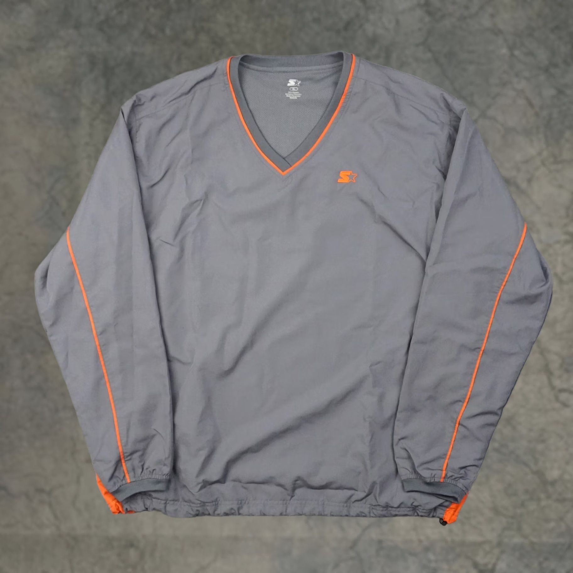 Starter VINTAGE Starter Shirt Mens XL Gray Windbreaker Long Sleeve Pullover Sweatshirt Size US XL / EU 56 / 4 - 1 Thumbnail