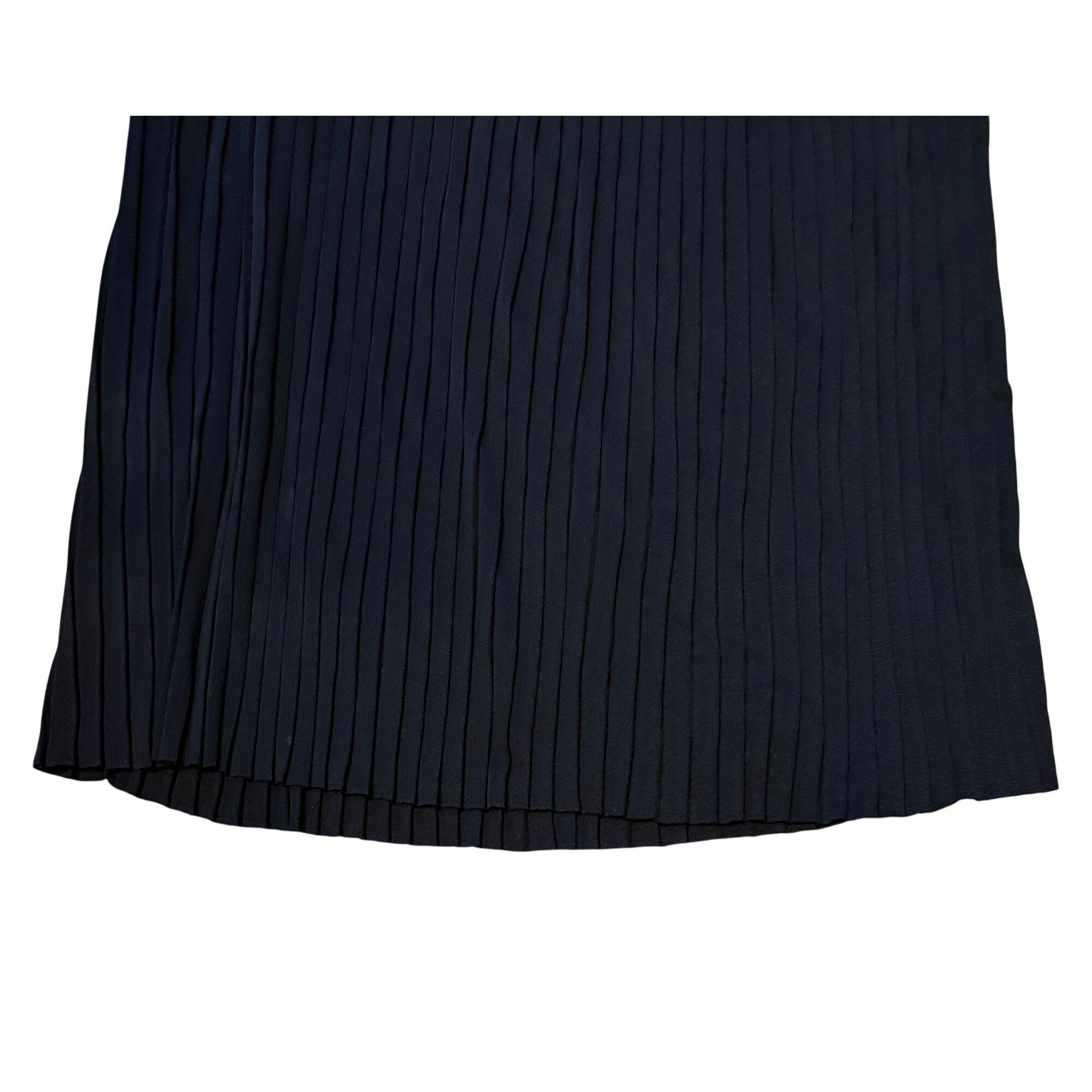 Other Exclusively Misook L Ribbed Pleated Knit Maxi Skirt Black Dr Size 34" / US 12 / IT 48 - 4 Thumbnail