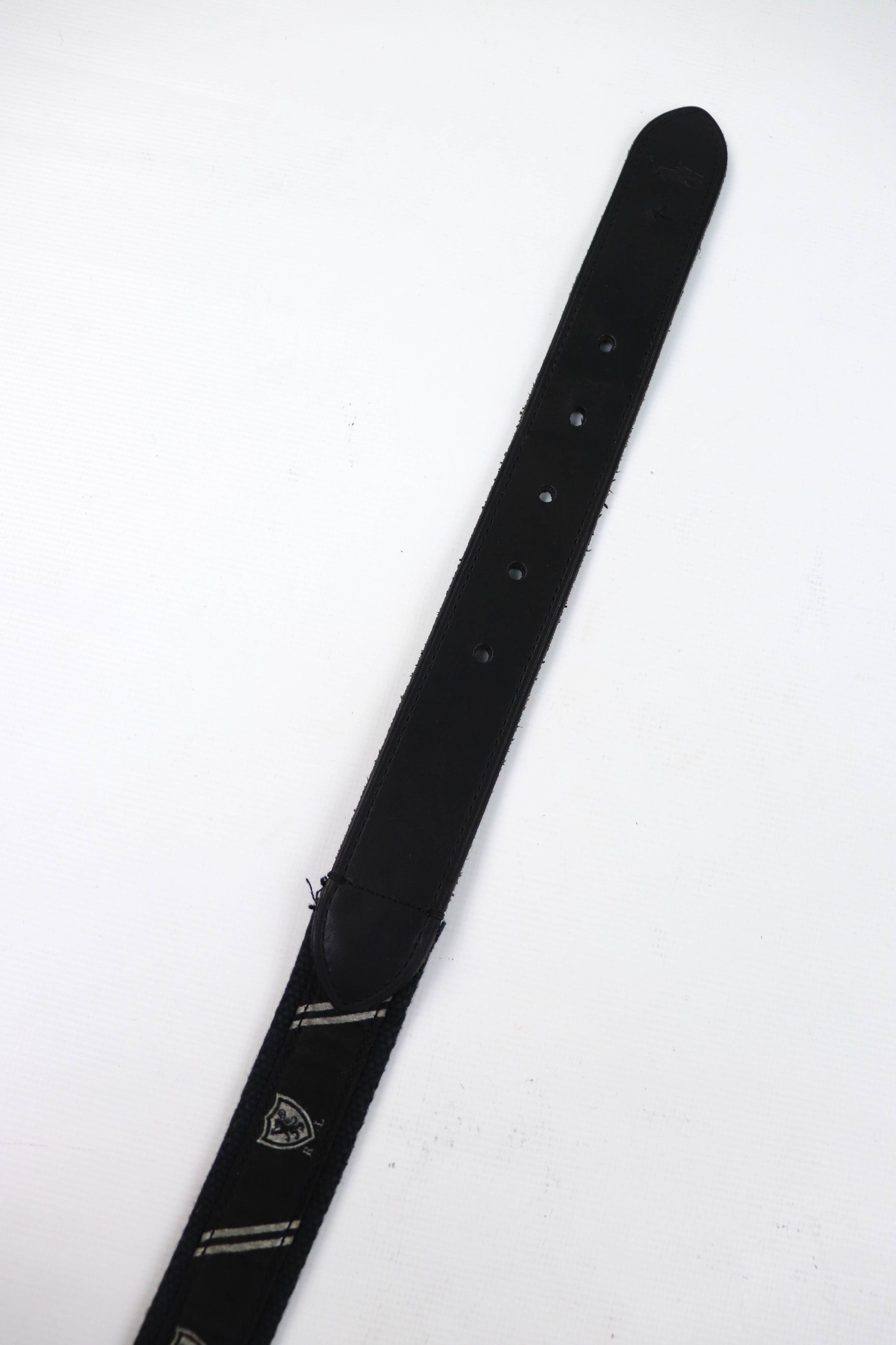 Polo Ralph Lauren POLO Ralph Lauren Women's Black Canvas/Leather Belt Size ONE SIZE - 11 Thumbnail