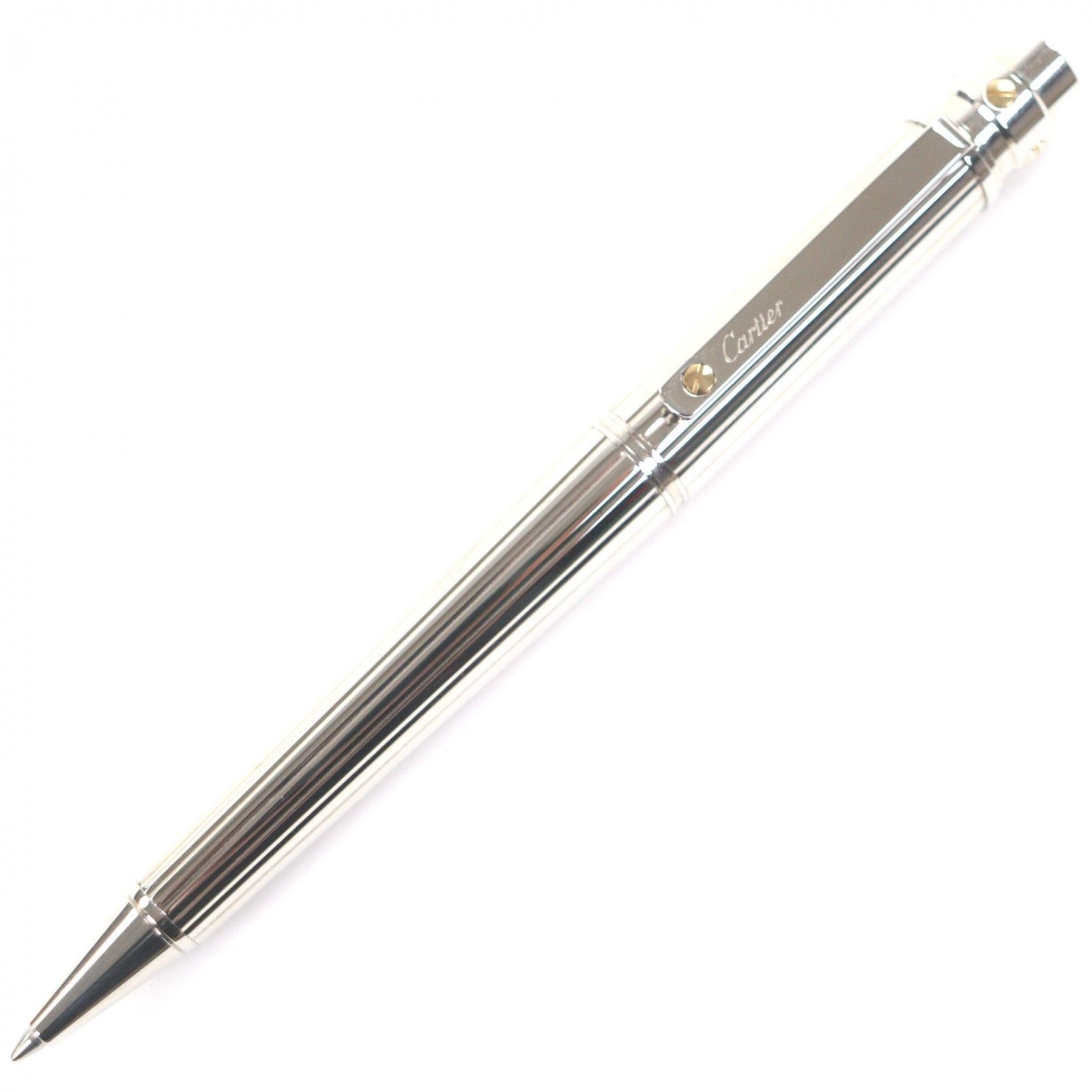 Cartier Cartier Cartier Santos de Cartier Silver Ballpoint Pen Precious Metal Pen DUTY FREE for USA Size ONE SIZE - 1 Thumbnail