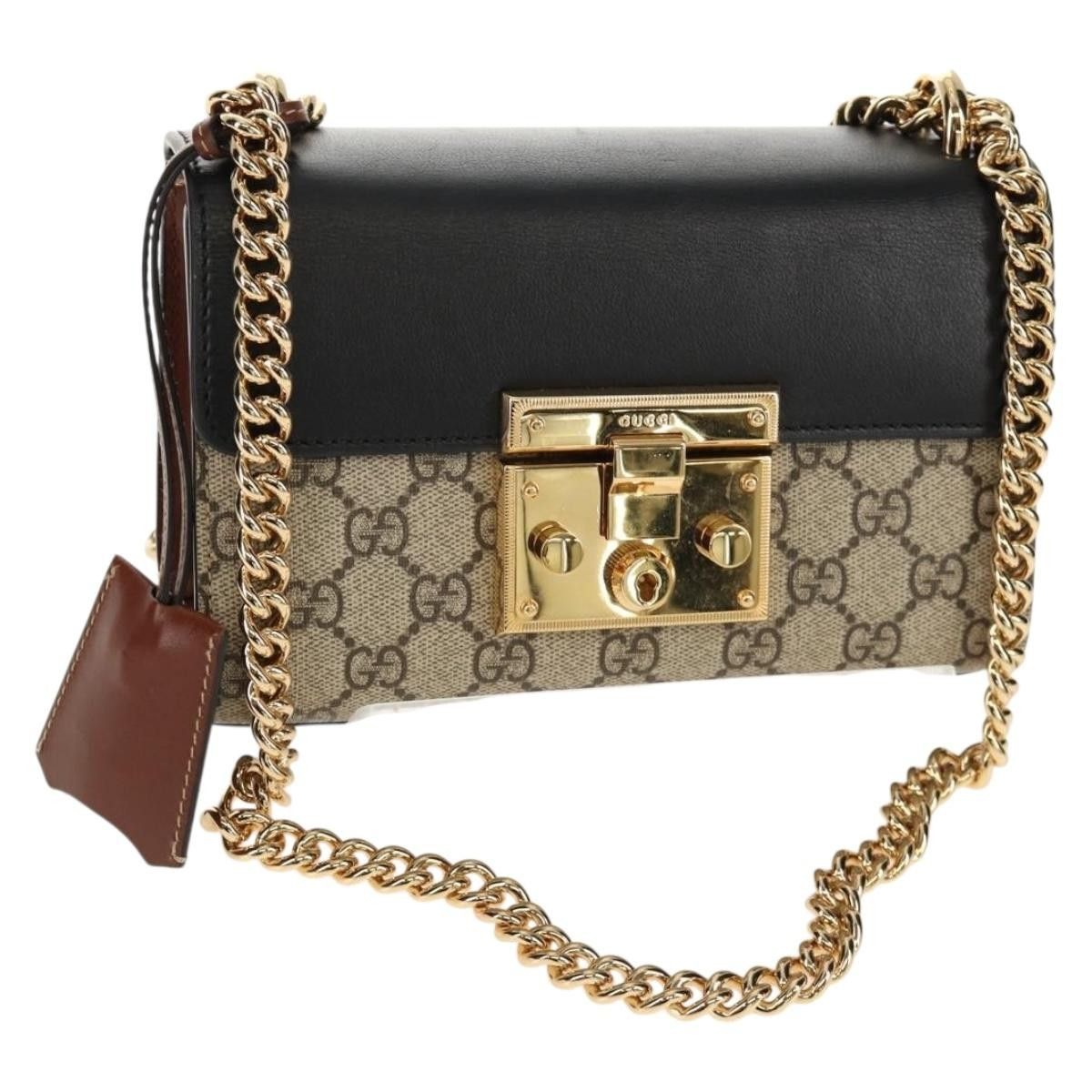 Gucci Gucci Padlock Shoulder Bag GG Coated Canvas and Leather Size ONE SIZE - 1 Thumbnail