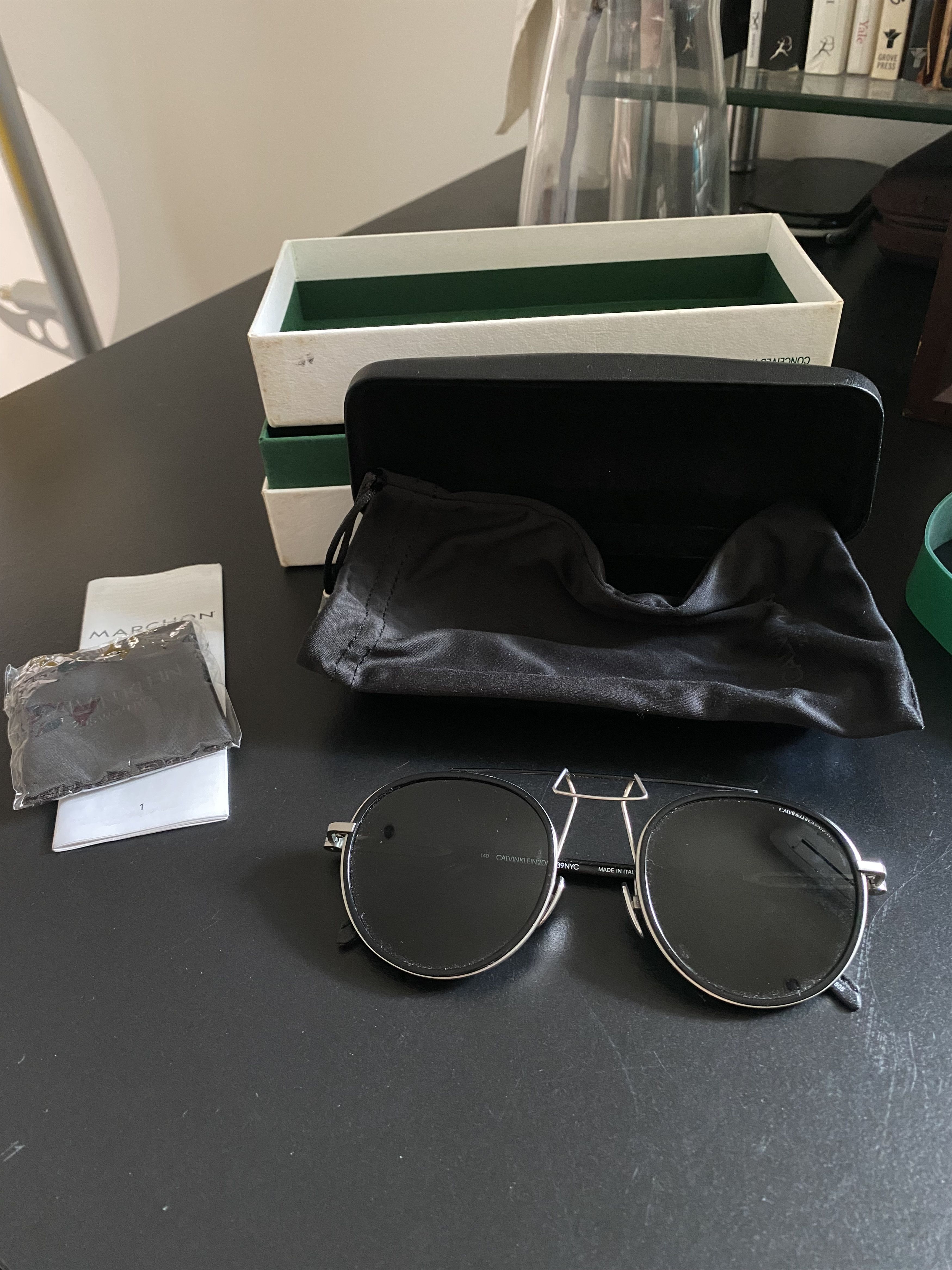 Calvin Klein 205W39NYC Titanium Light weight 205W39NYC Sunglasses Size ONE SIZE - 2 Thumbnail