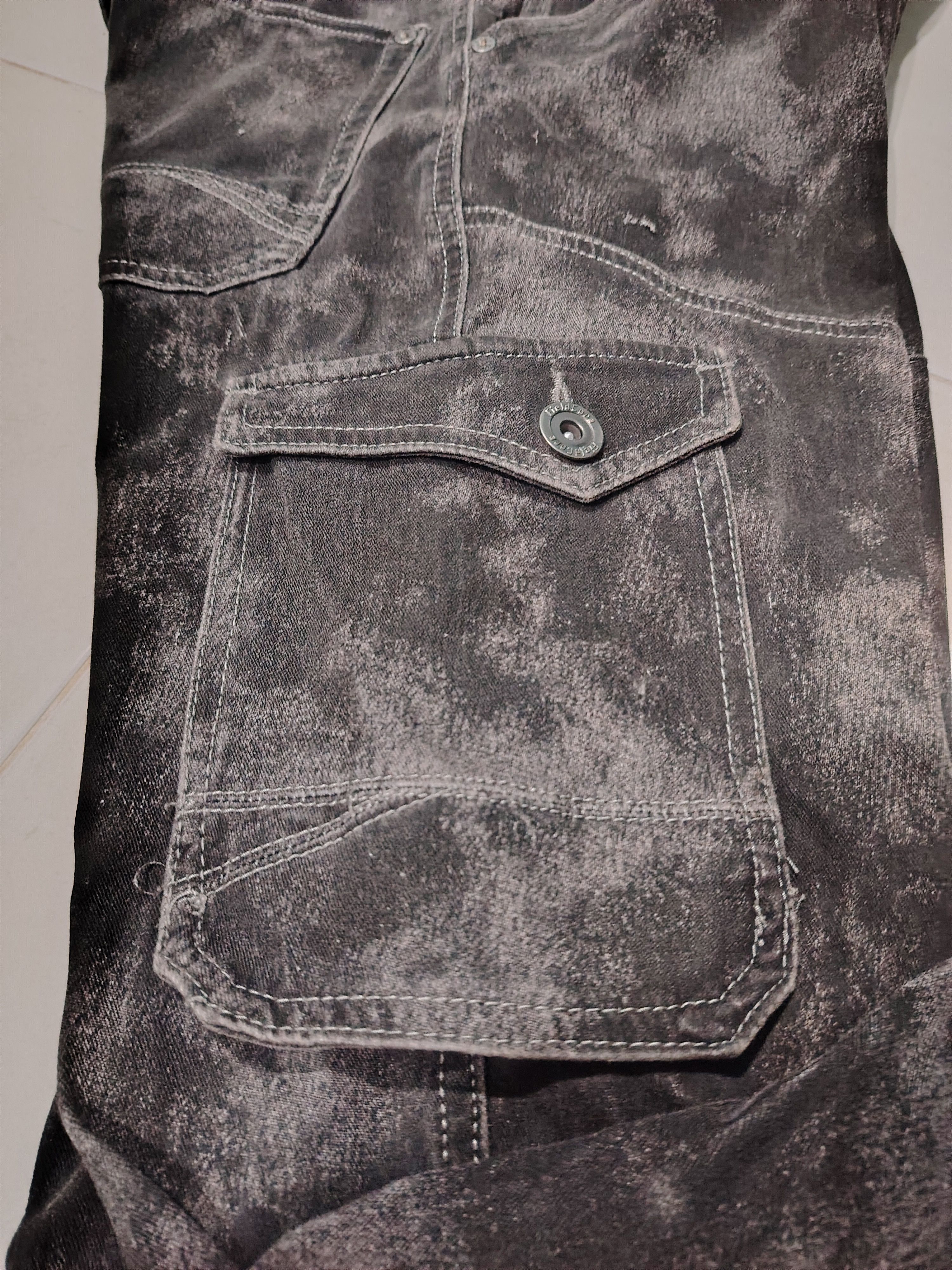 Japanese Brand FieldCore Black ripped distressed vtg cargo pants Size US 32 / EU 48 - 3 Thumbnail