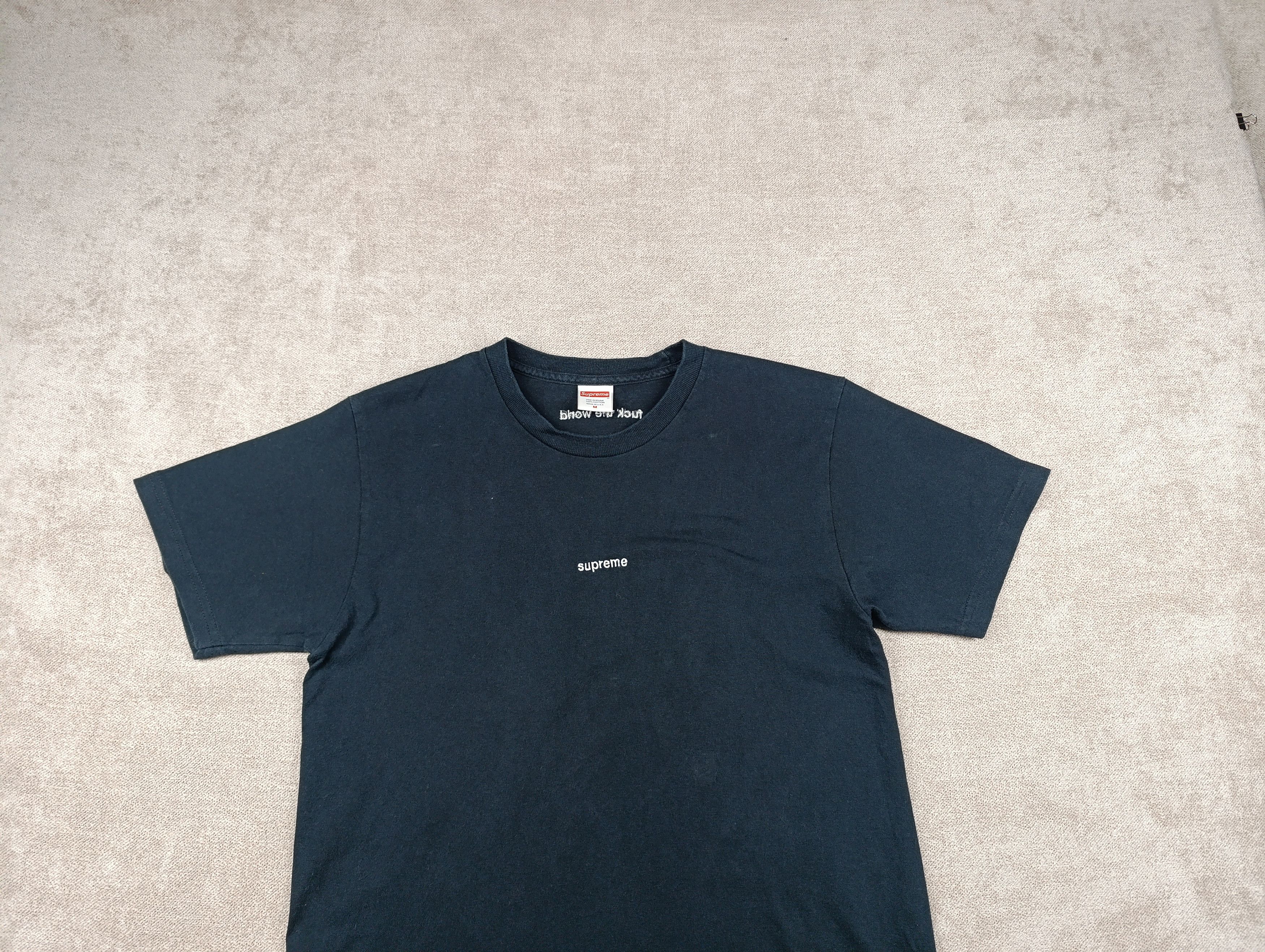 Supreme SUPREME MENS FUCK THE WORLD TEE BLACK Size US M / EU 48-50 / 2 - 2 Thumbnail