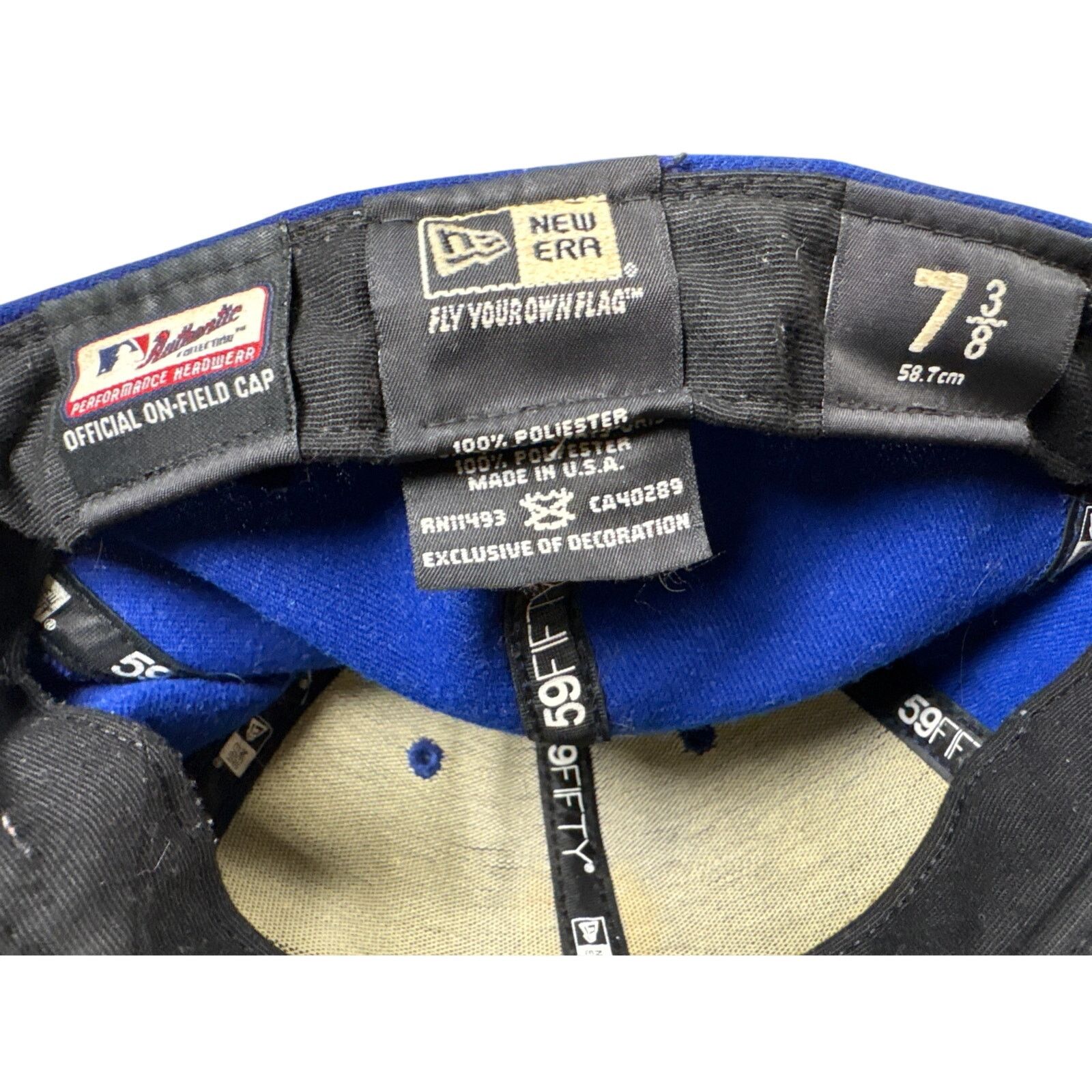 New Era Vintage Seattle Mariners New Era Fitted hat 7 3/8 59Fifty Size ONE SIZE - 6 Thumbnail