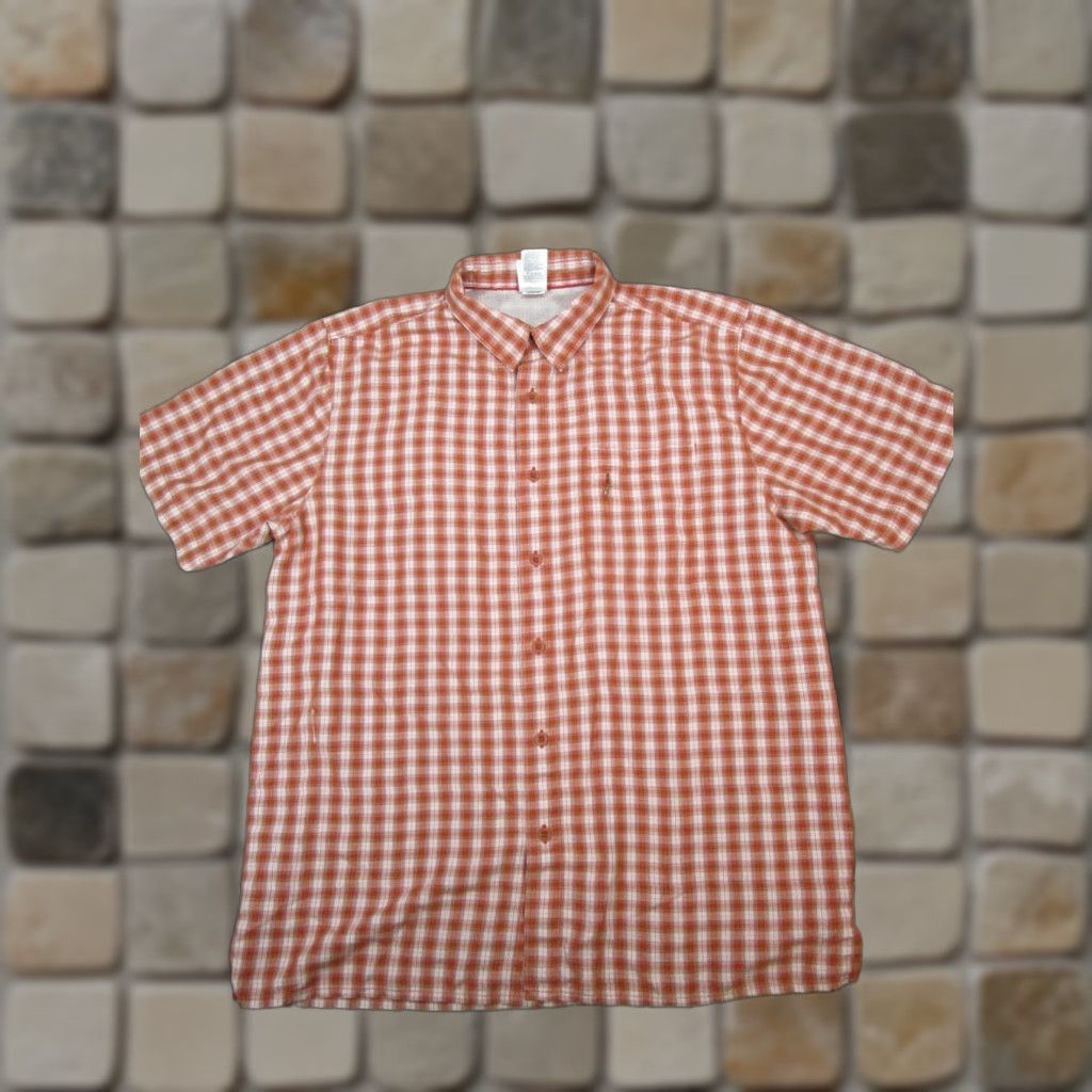 The North Face The North Face Shirt Mens L Orange White Button Up Plaid Casual Short Sleeve Collared Pocketed Regular Fit Vintage: No Size US L / EU 52-54 / 3 - 1 Thumbnail