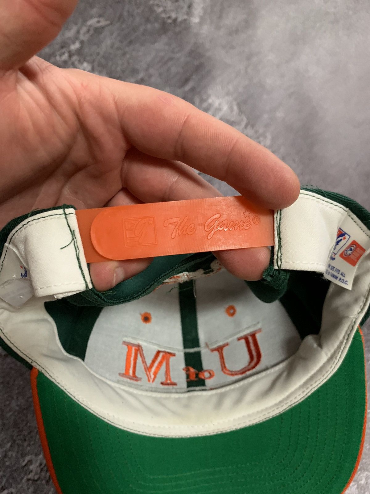 NFL VTG 90’s University of Miami Hurricanes Cotton The Game Cap Size ONE SIZE - 7 Thumbnail