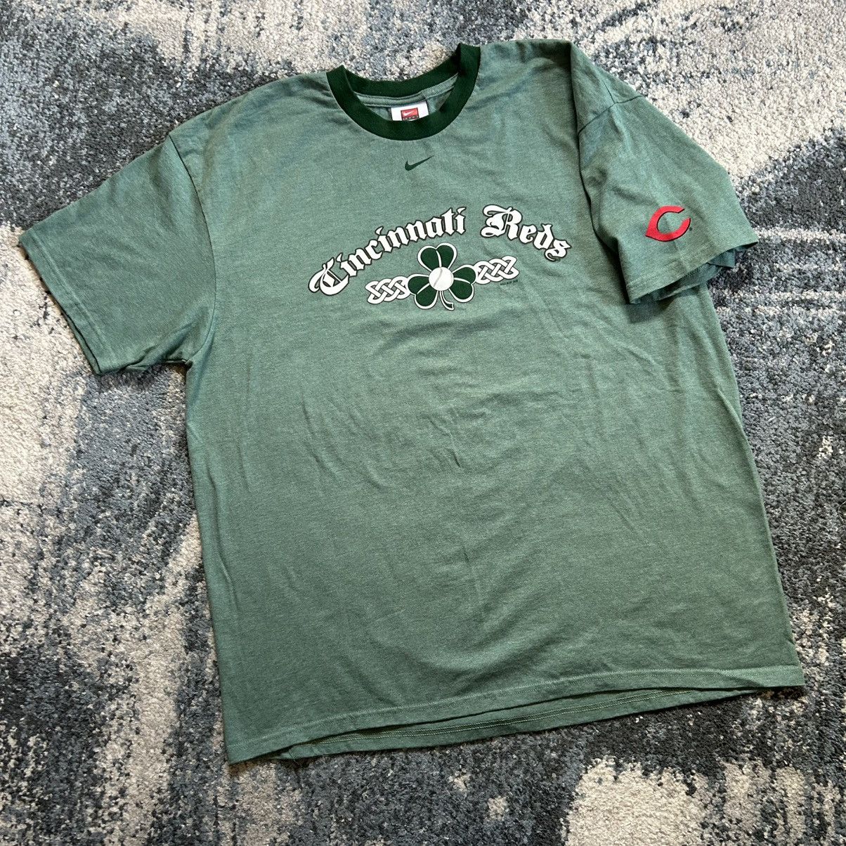 Nike 2008 CiNCiNNATi REDS iRiSH CELTiC HERiTAGE SLUBBY RiNGER TEE Size US XL / EU 56 / 4 - 1 Thumbnail