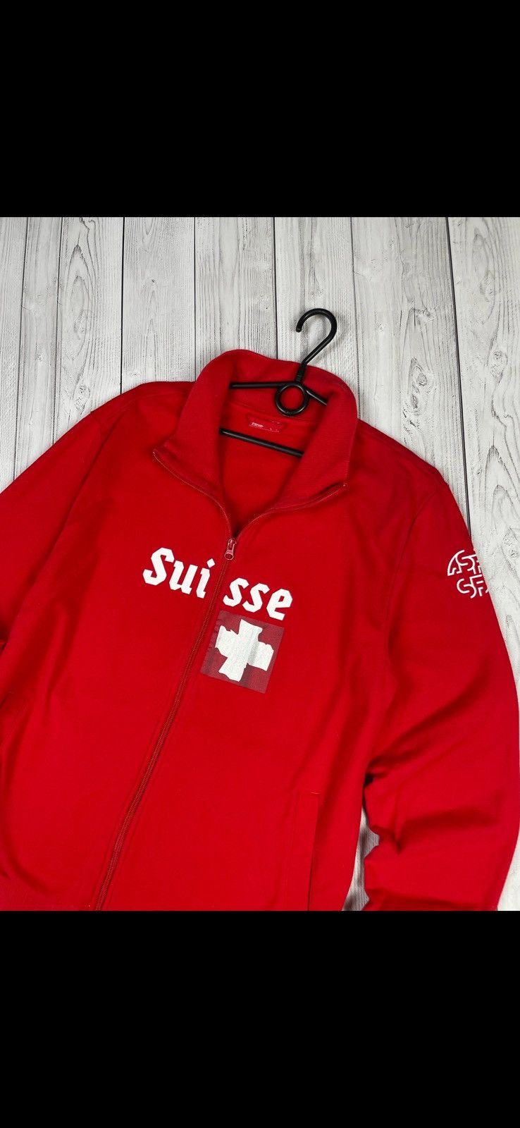 Puma Vintage puma Suisse rare jacket switzerland logo red size L Size US L / EU 52-54 / 3 - 3 Thumbnail