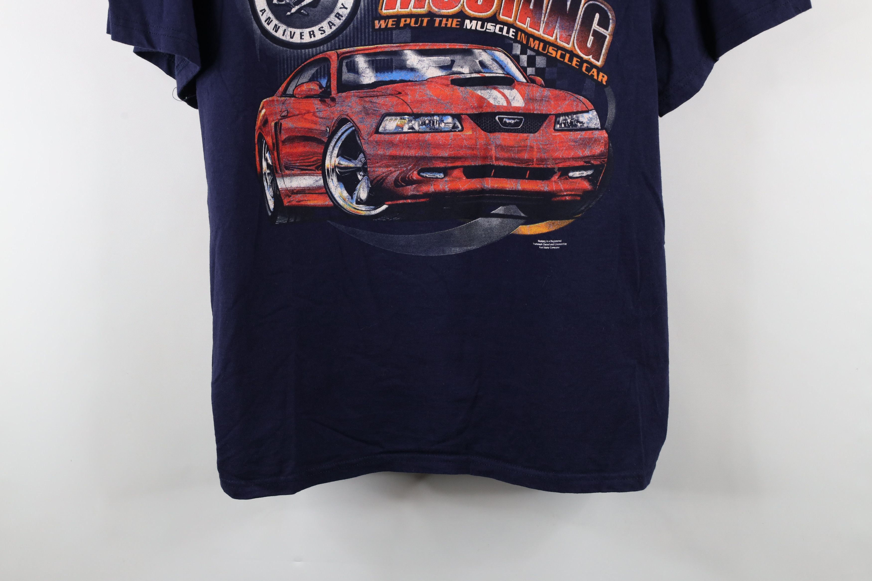 Vintage Vintage Y2K Ford Motor Company Anniversary Mustang T-Shirt Size US XXL / EU 58 / 5 - 3 Thumbnail