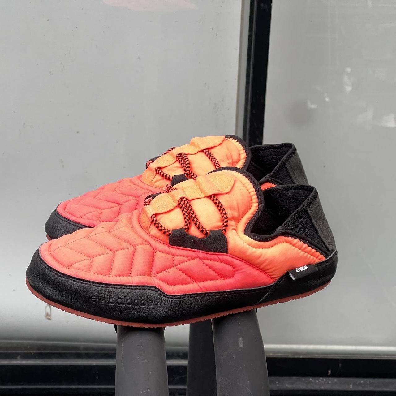 New Balance New Balance Fluoro neon orange, red and black puffy slippers Size US 6 / IT 36 - 1 Thumbnail