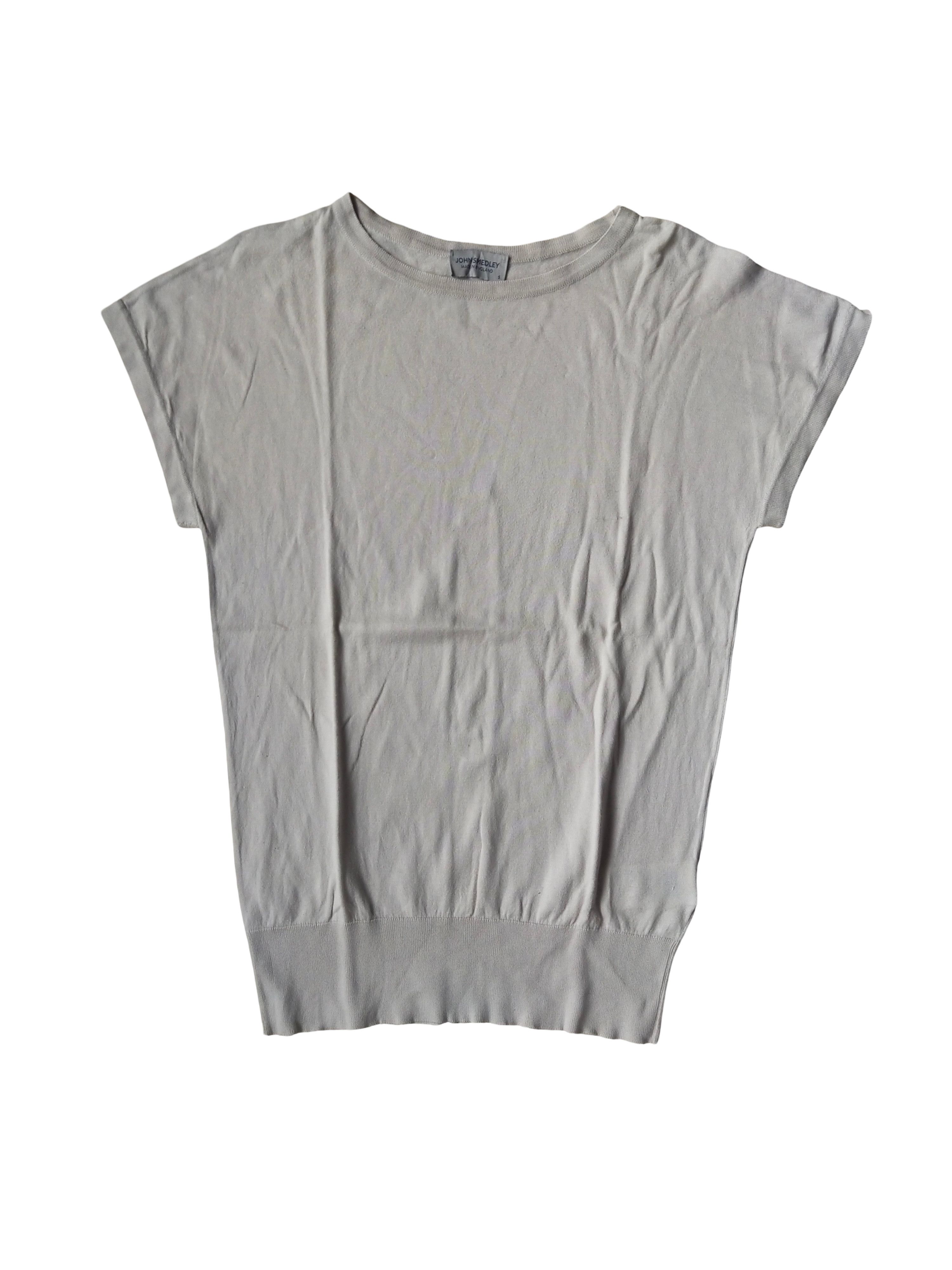 John Smedley John Smedley Sea Island Cotton Knit Top Made in England Size S / US 4 / IT 40 - 1 Thumbnail
