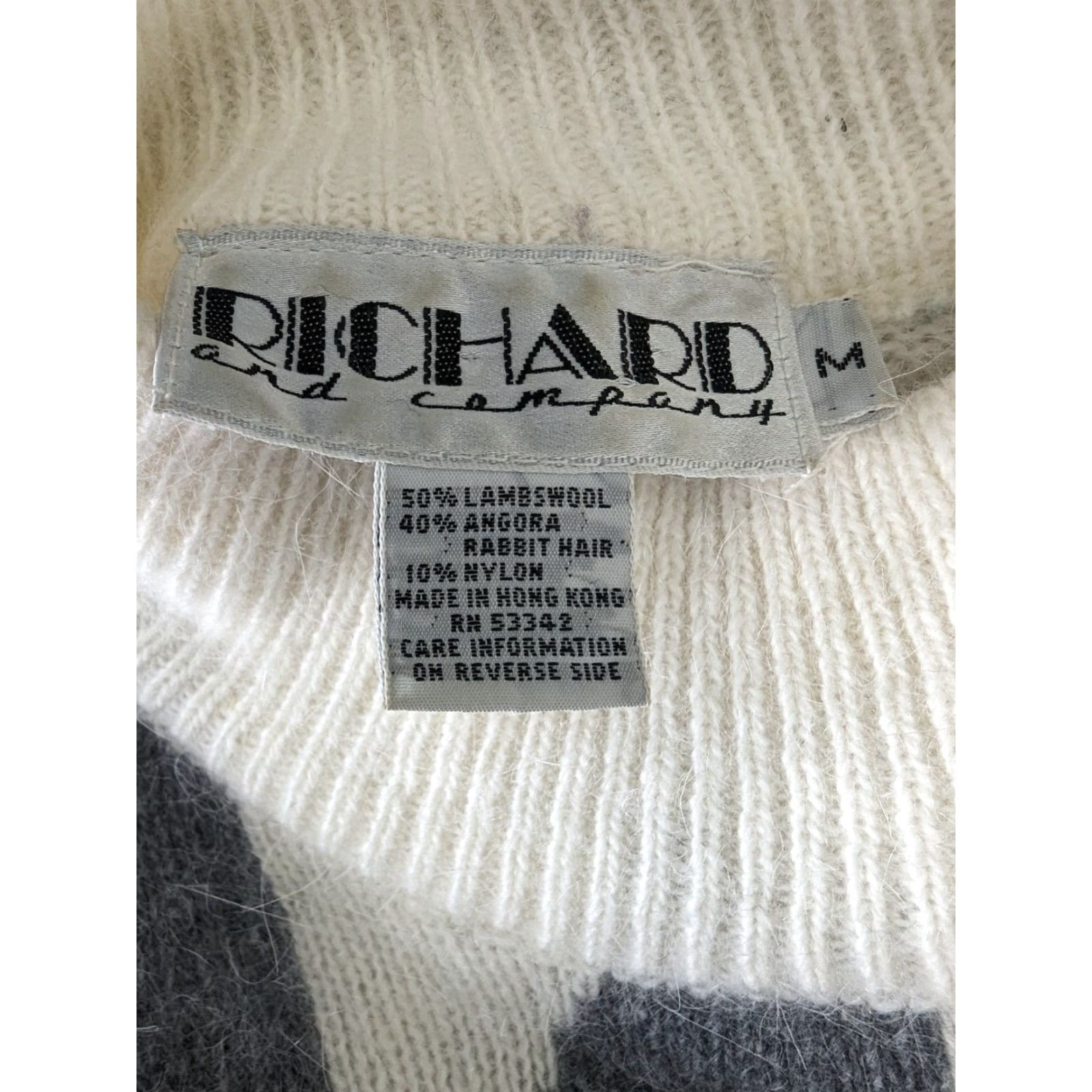 Vintage VINTAGE 80s Ivory Lambswool Angora Turtleneck Sweater Womens Medium S11 Pullover Embroidered Sequin Knit Size M / US 6-8 / IT 42-44 - 4 Thumbnail