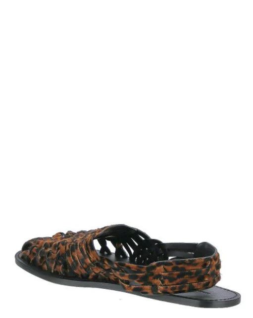 Saint Laurent Paris o1bcso1str0724 Deo Sandals in Leopard Size US 7 / EU 40 - 3 Thumbnail