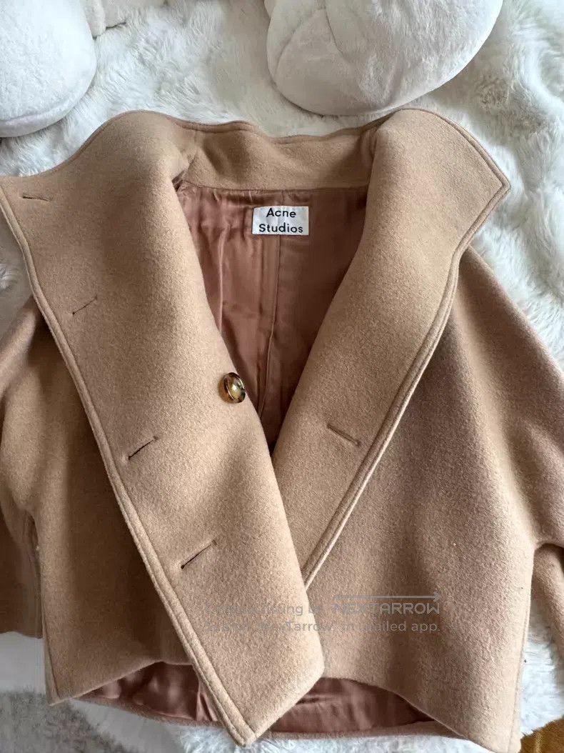 Acne Studios Acne Studios Collar camel wool short coat Size XS / US 0-2 / IT 36-38 - 3 Thumbnail