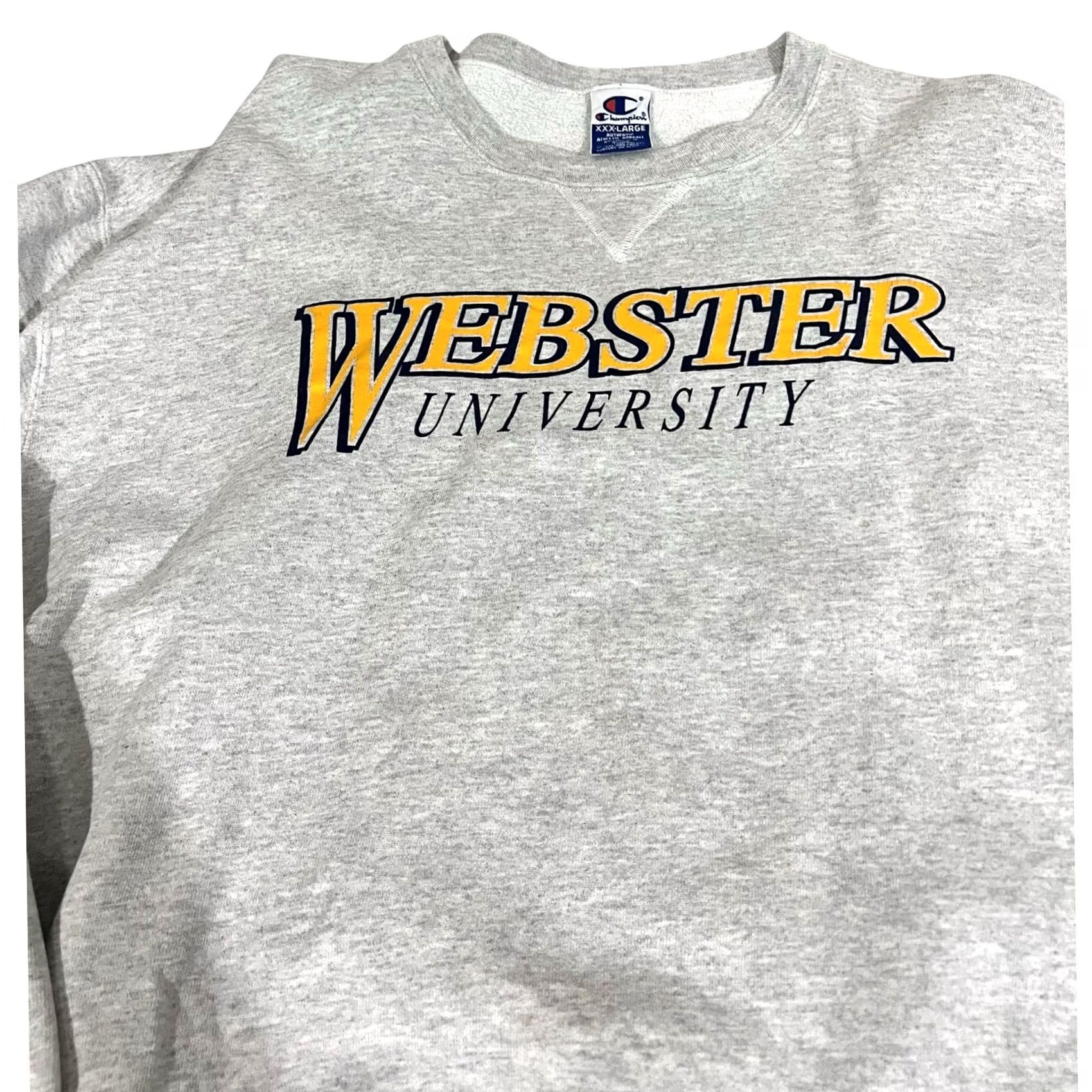 Champion VINTAGE Champion Webster University Crewneck Sweatshirt Gray 3XL XXXL Unisex Adults Crew Neck Sweatshirt 90s College University Mens Womens Boys Girls Size US XXL / EU 58 / 5 - 2 Thumbnail