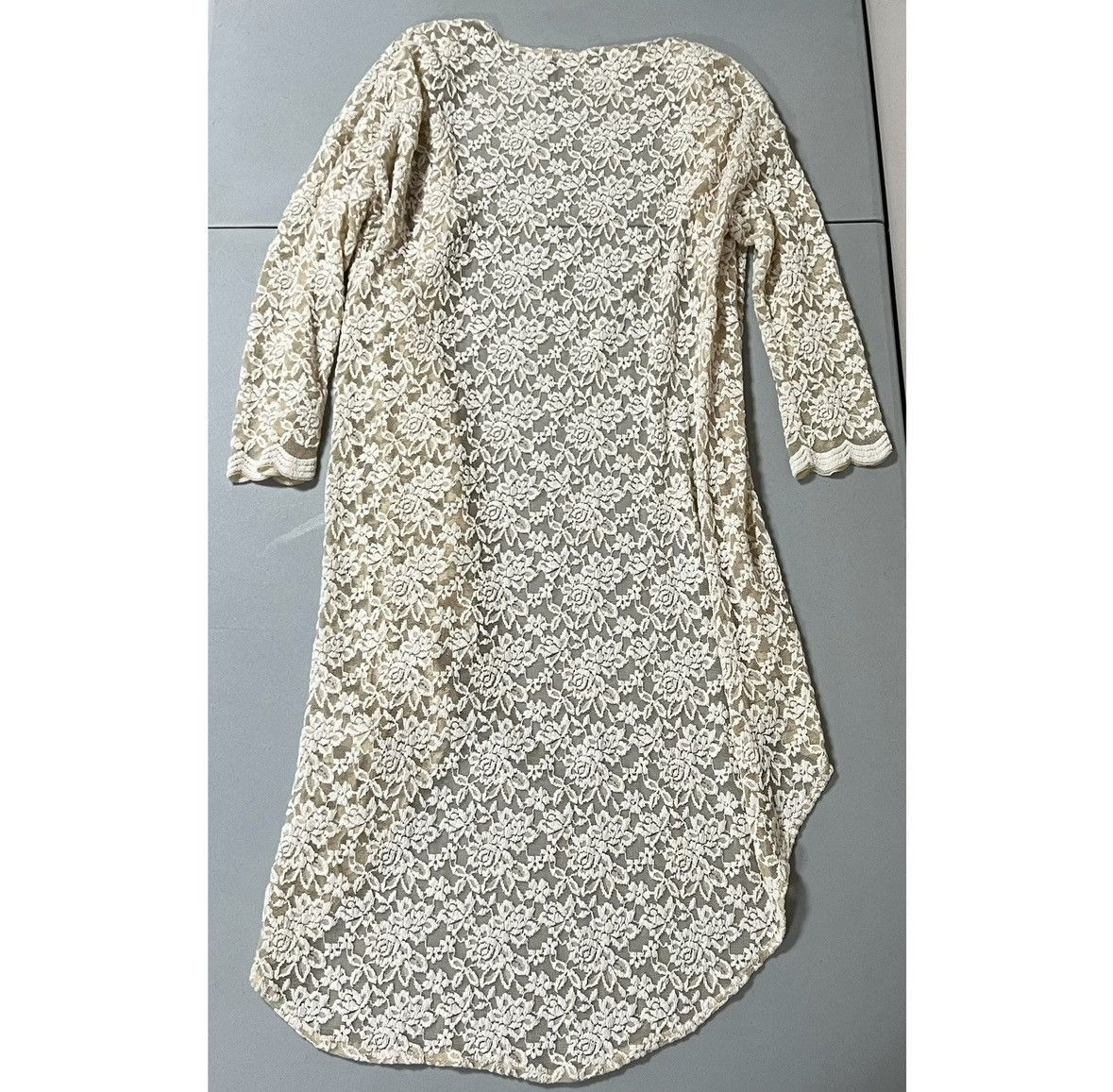 Paper Planes Paper Crane Cream Floral Lace Cardigan Sweater Size S 🤍✨ Size S / US 4 / IT 40 - 7 Thumbnail