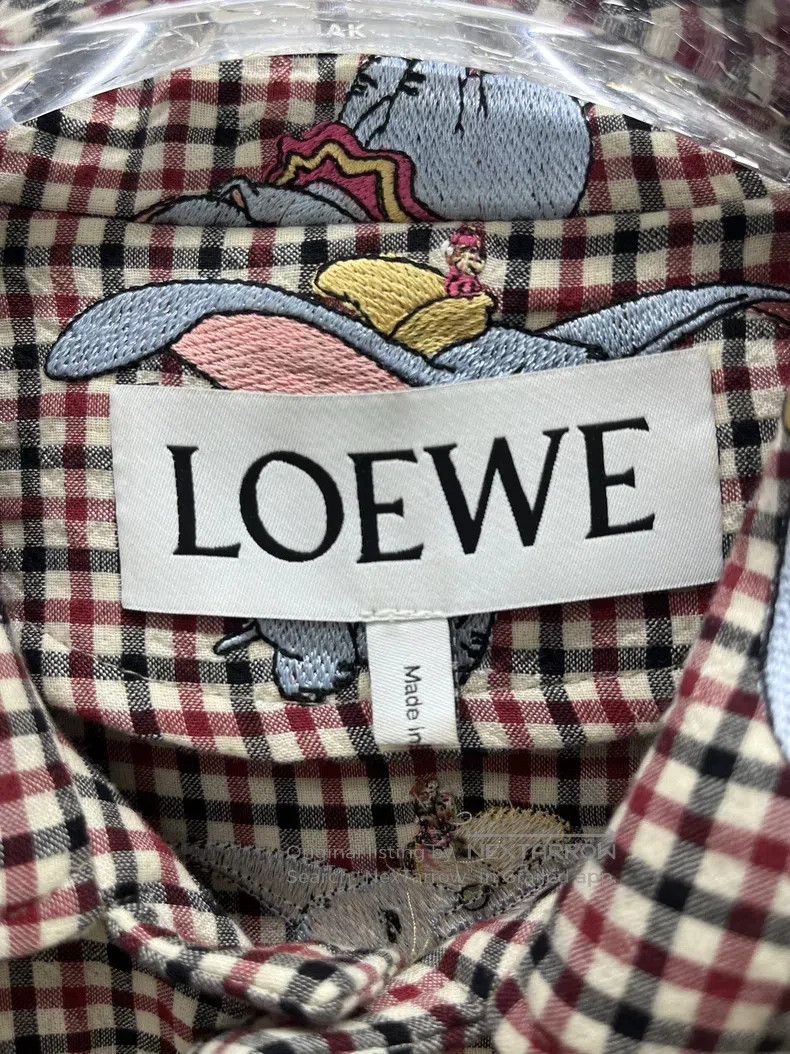 Loewe Loewe Dumbo Embroidered Checkered Shirt Jacket Size US S / EU 44-46 / 1 - 3 Thumbnail