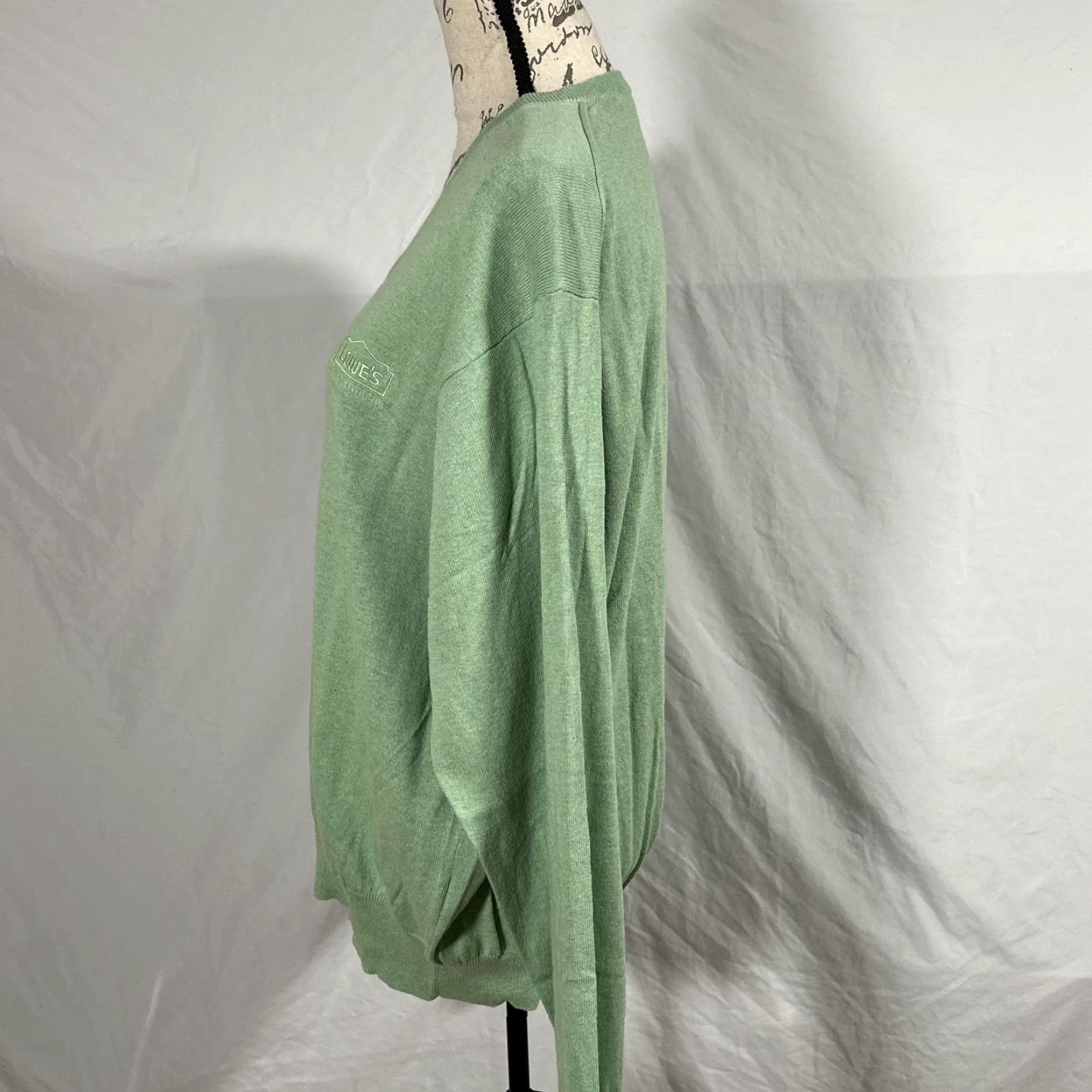 Peter Millar PETER MILLAR Sweater Mens Large Mint Green V-Neck Cotton Cashmere Pullover MS13S10 Size US L / EU 52-54 / 3 - 4 Thumbnail