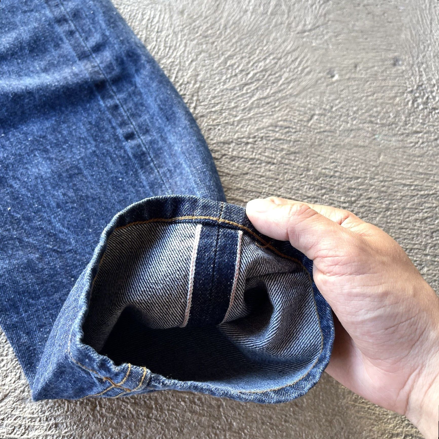 Denime Crate Jeans Slim Straight Denim Pants Men 28x32 Blue Selvedge Medium Cotton 28 Waist 32 Inseam Mens Jeans Size US 28 / EU 44 - 4 Thumbnail