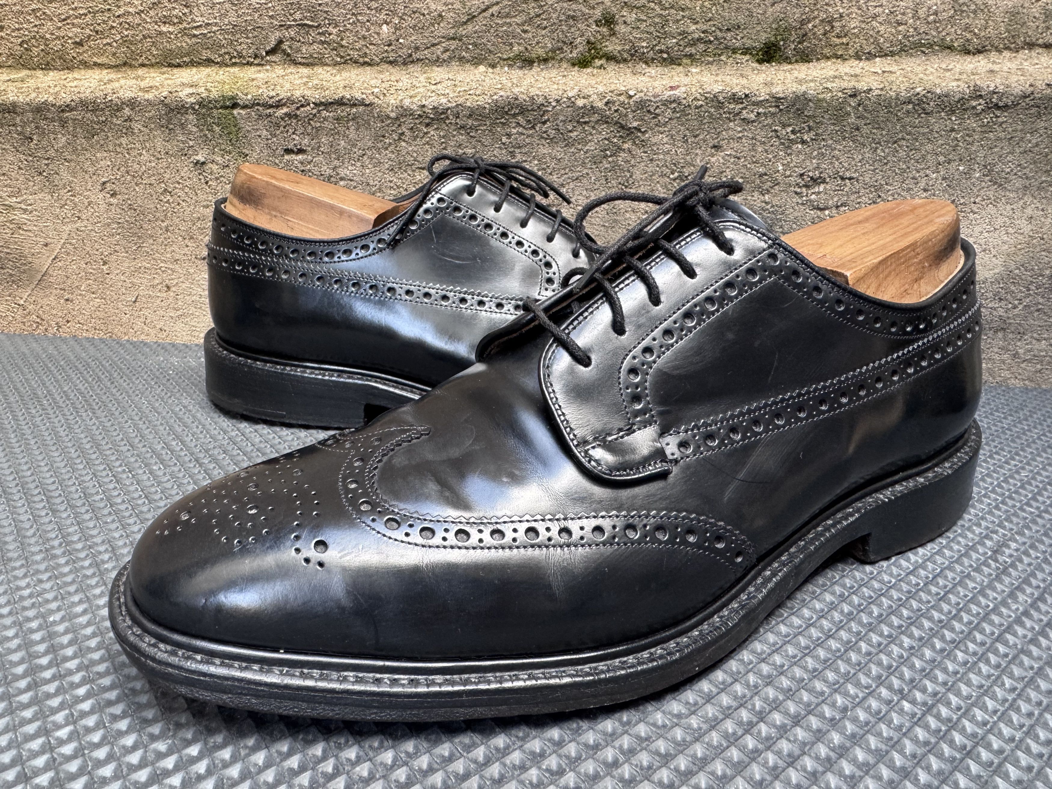 Church's Church's Mens Shoes Black Custom Grade Grafton Brouges Size US 9.5 / EU 42-43 - 1 Thumbnail