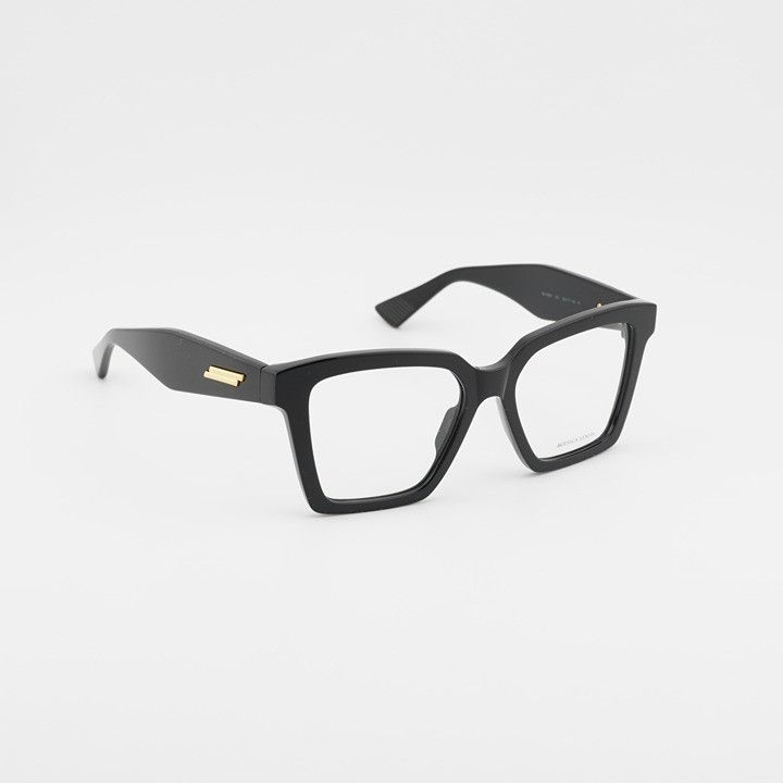 Bottega Veneta Bottega Veneta BV1458O 001 Eyeglasses Black 52mm Square Fram Size ONE SIZE - 6 Thumbnail