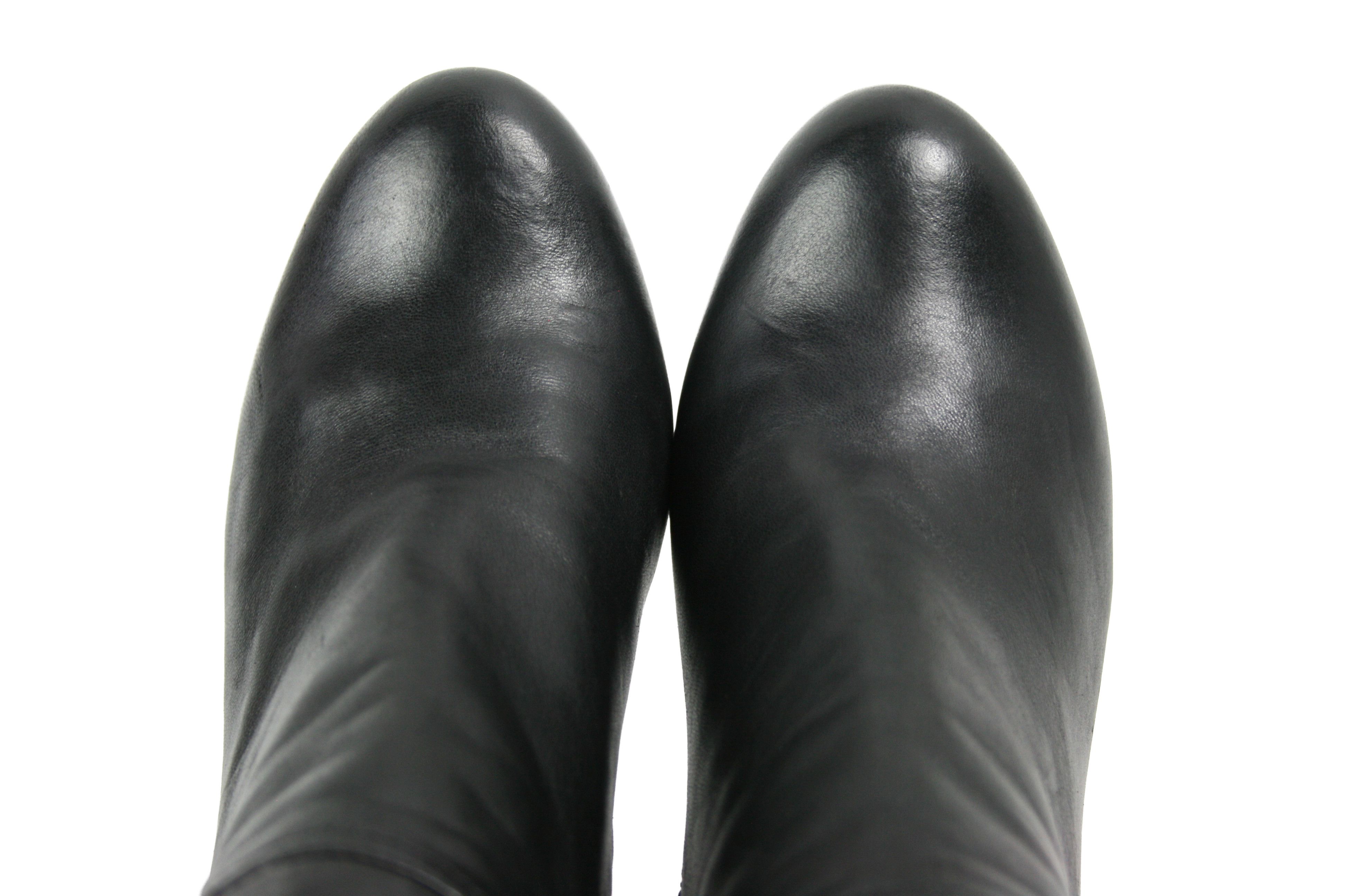 Prada Wedge Y2K Knee Riding Boots Size US 7 / IT 37 - 10 Thumbnail