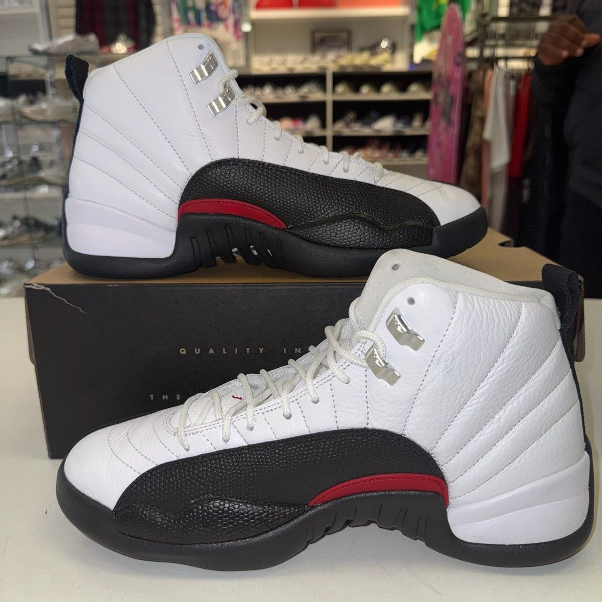 Jordan Brand Size 9.5 - Air Jordan 12 Retro Taxi Flip - CT8013-162 Size US 9.5 / EU 42-43 - 2 Thumbnail