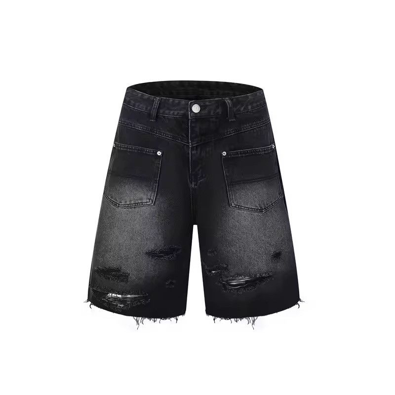 Japanese Brand × Jean Destroy Distressed Washed Loose Vintage Retro Shorts Size US 31 - 6 Thumbnail