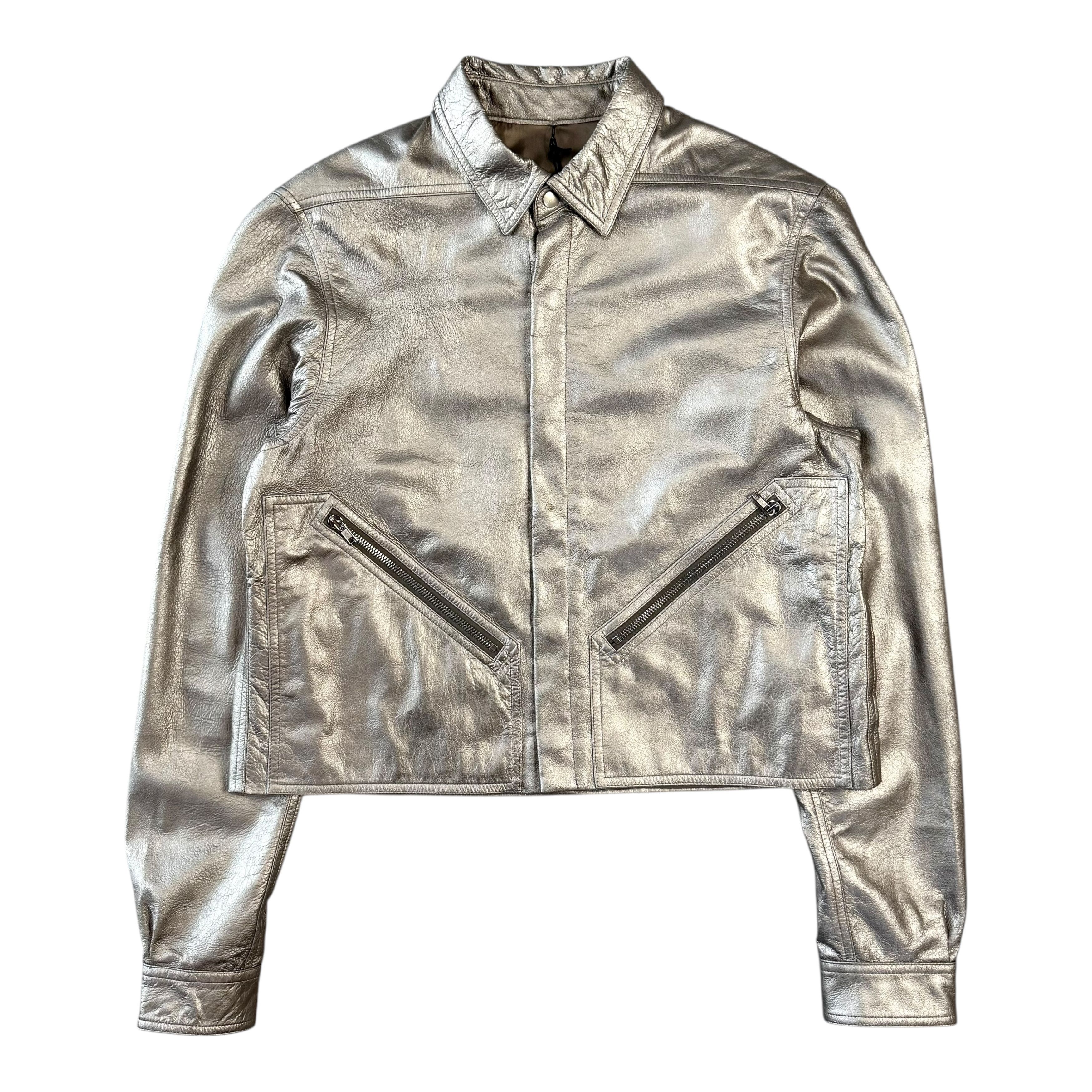 Rick Owens Rick Owens Alice Strobe Leather Jacket SS24 | Grailed