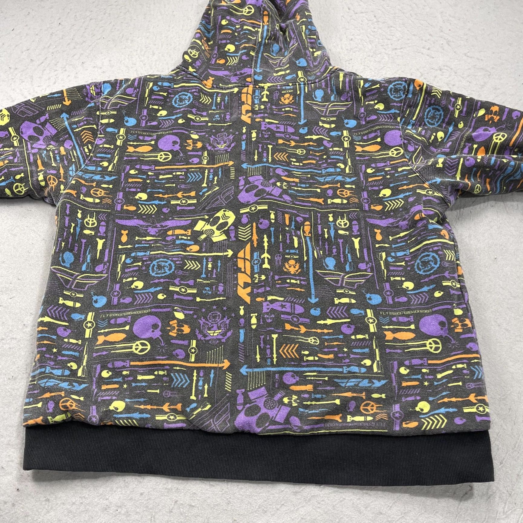 Vintage VINTAGE Fly Racing Hoodie Mens Large Reversible AOP Pinkman Grunge Full Zip Zip Y2K Moto Graphics Geometric Pattern Winter Fall Size US L / EU 52-54 / 3 - 4 Thumbnail