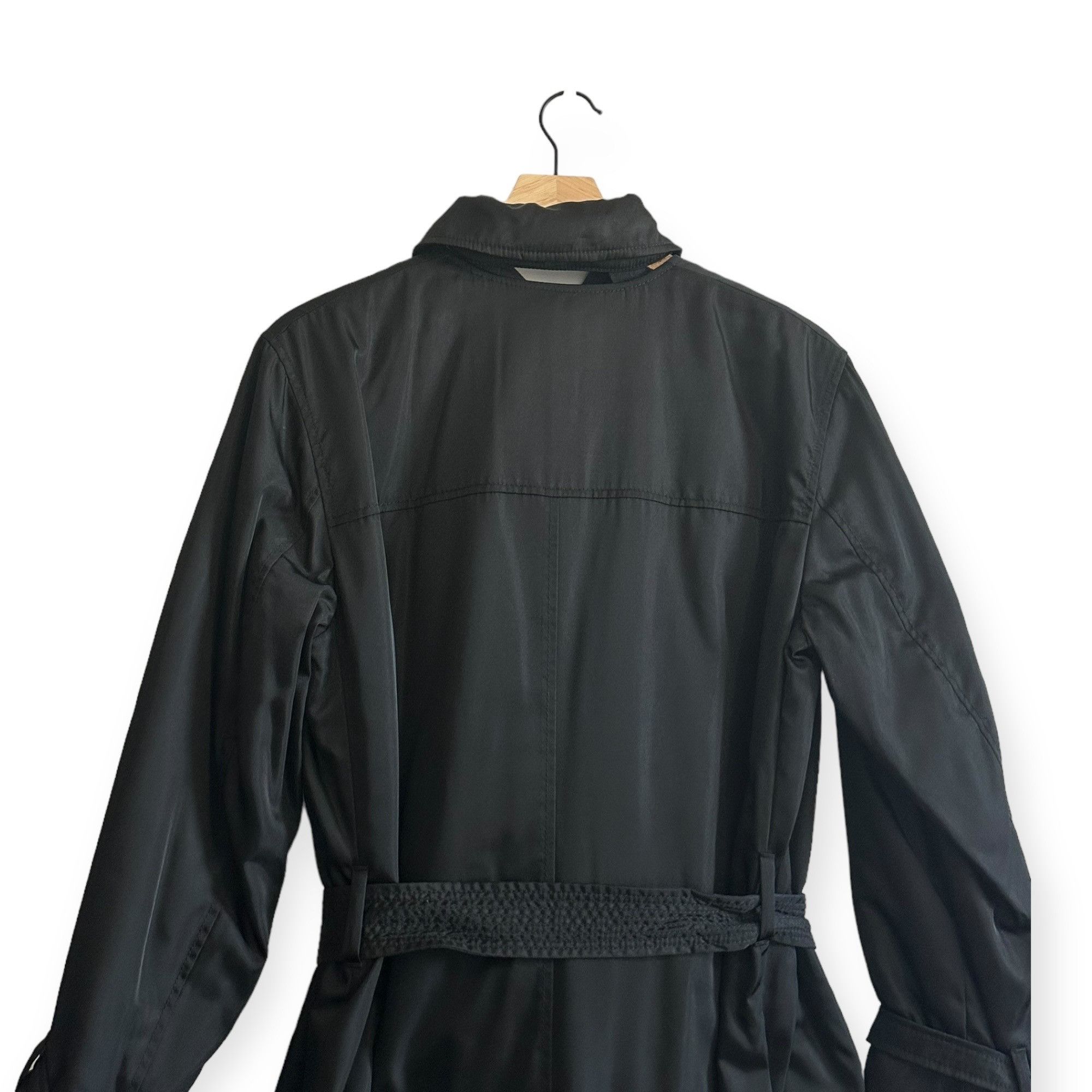 Prada Prada Black Nylon Single-breasted Trench Coat, 46 Italy Size L / US 10 / IT 46 - 6 Thumbnail