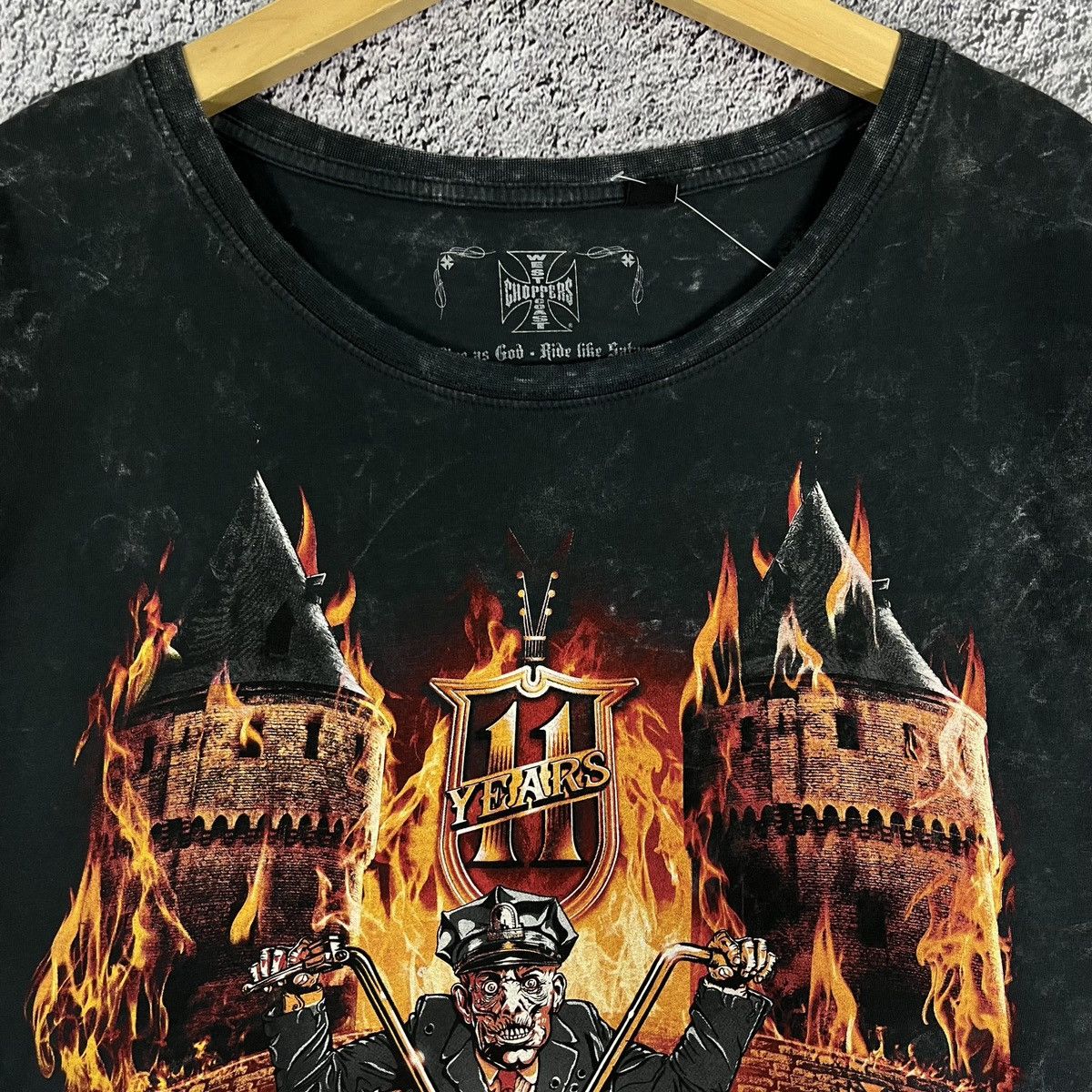 Harley Davidson × Vintage × West Coast Choppers 👹VINTAGE👹 West coast Choppers 11 Years Anniversary Tee Size US XXL / EU 58 / 5 - 6 Thumbnail