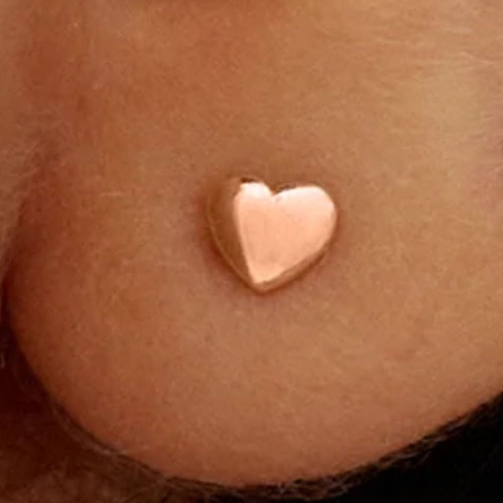 Vintage NWB PAVOI 14K Rose Gold Plated Heart Disc Stud Earrings 925 Size ONE SIZE - 8 Thumbnail