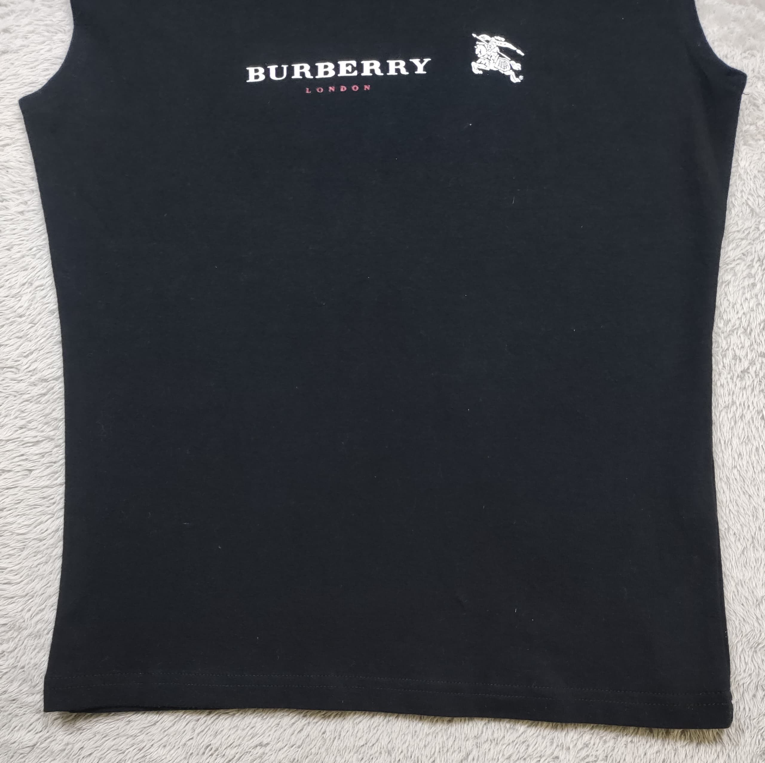 Burberry Burberry London Sleeveless Mock Neck Top Ruffled Logo Tank Size US M / EU 48-50 / 2 - 4 Thumbnail