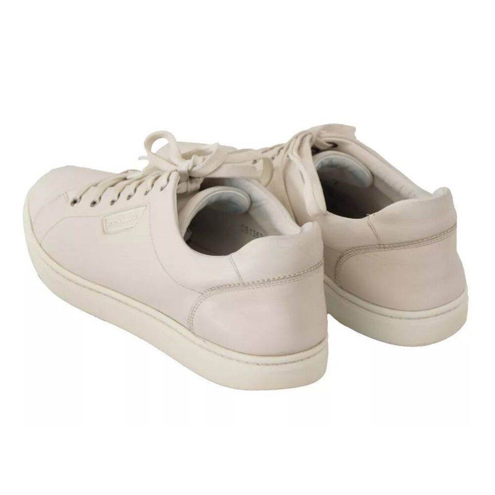 Dolce & Gabbana Dolce & Gabbana White Casual Leather Logo Men Sneakers Shoes Size US 11 / EU 44 - 4 Thumbnail