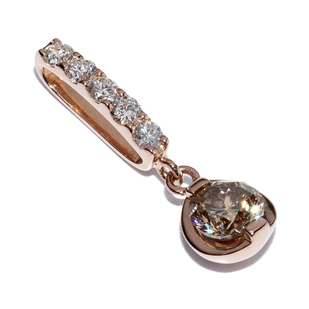 Other Other K18PG Brown Diamond Pendant Top 0.76ct Metal Pendant 2300226 in Great Condition Size ONE SIZE - 1 Thumbnail