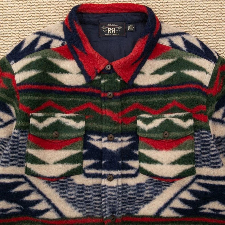 RRL Ralph Lauren RRL Ralph Lauren Wool fleece Navajo shirt jacket Size US L / EU 52-54 / 3 - 2 Thumbnail