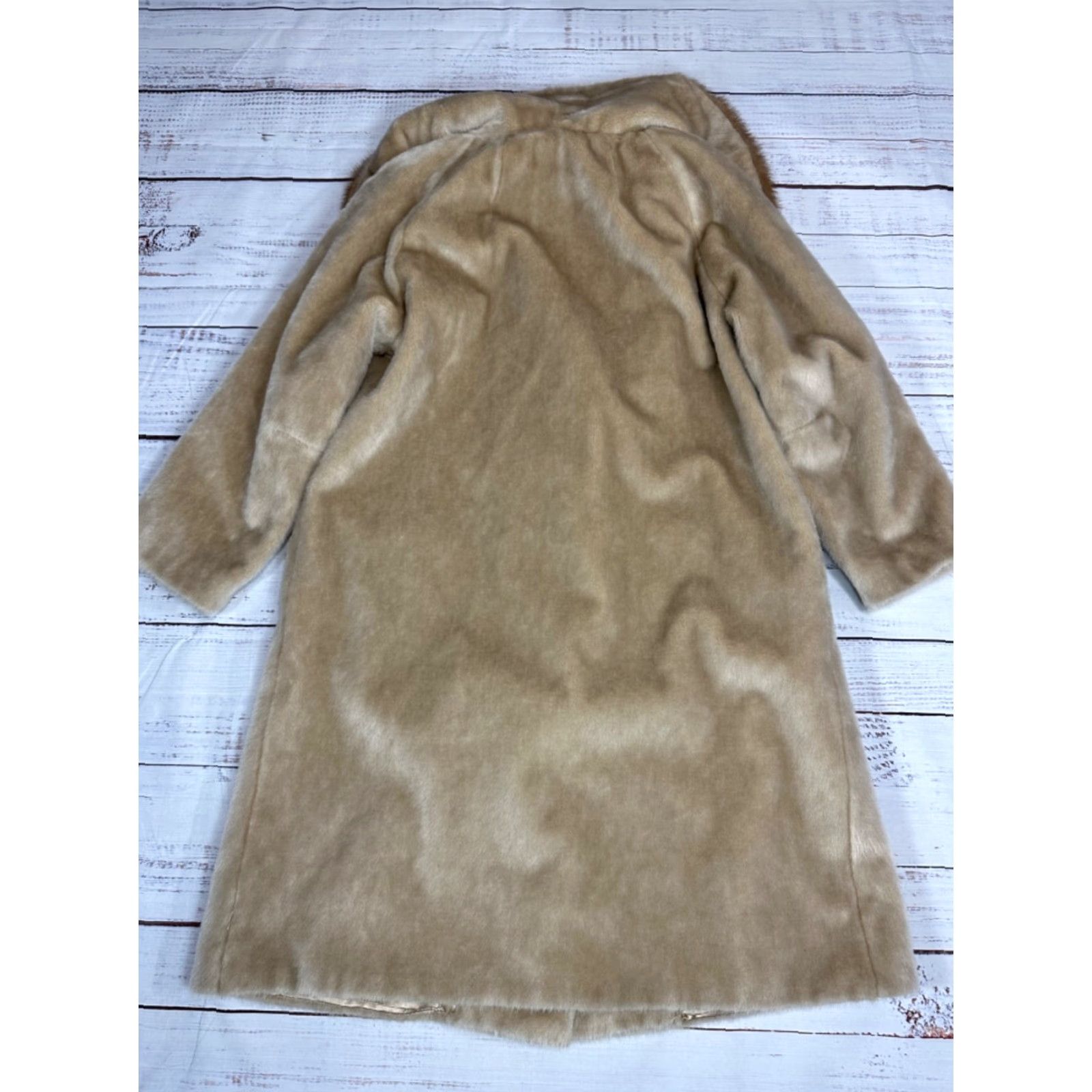 Vintage VINTAGE Brazotta Coat/Mink Collar Beige Faux Fur Mid Length Women Sz M Size M / US 6-8 / IT 42-44 - 7 Thumbnail