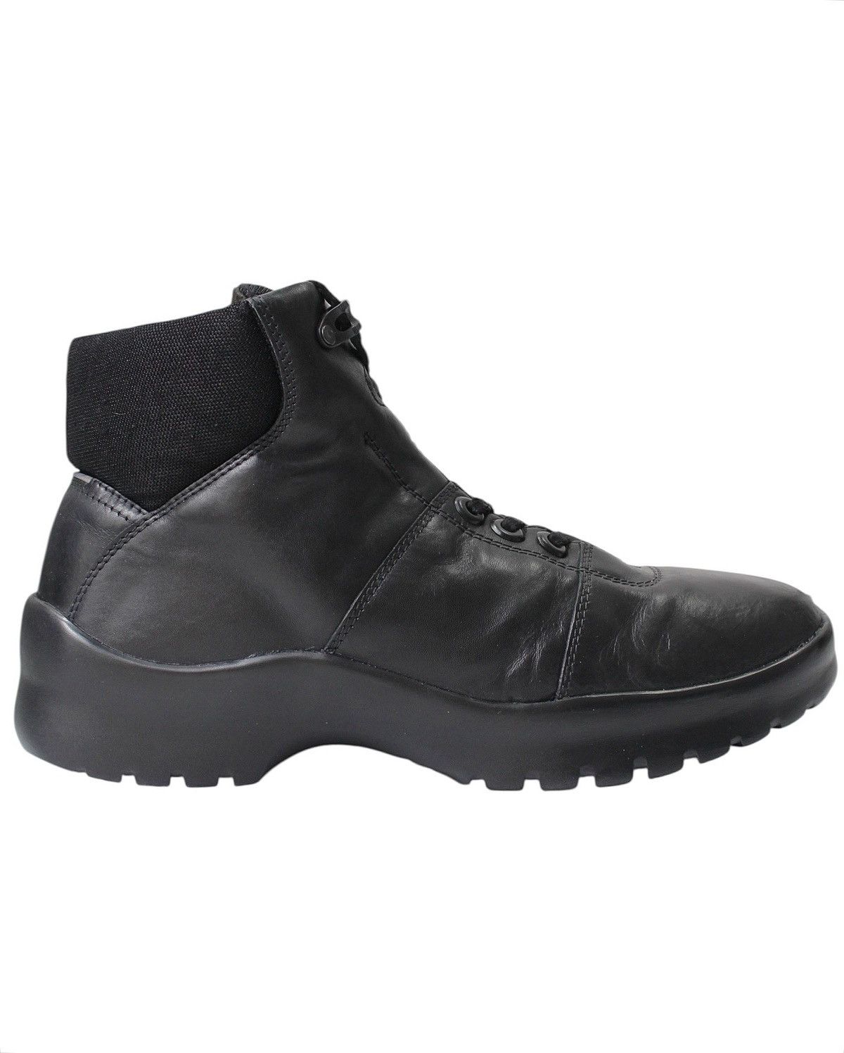 Hugo Boss 2000S HUGO BOSS SPORT BLACK LEATHER COMBAT BOOTS Size US 10 / EU 43 - 5 Thumbnail