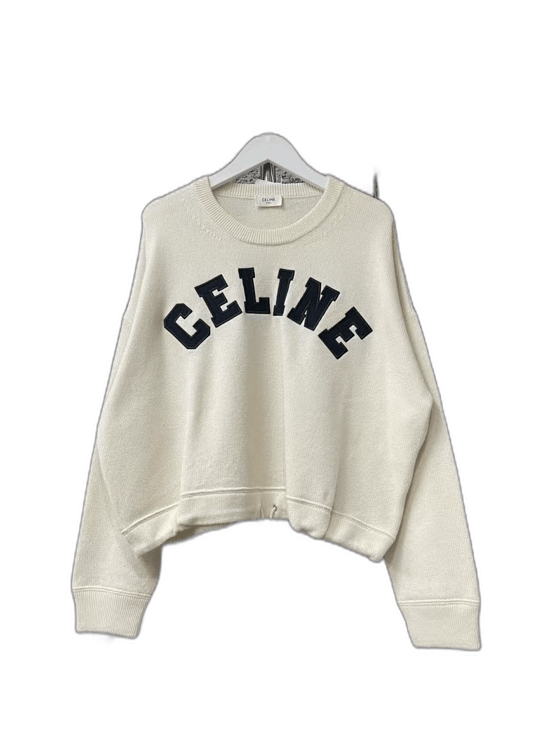 Celine Celine Embroidered Logo Knit Sweater Size US S / EU 44-46 / 1 - 1 Thumbnail