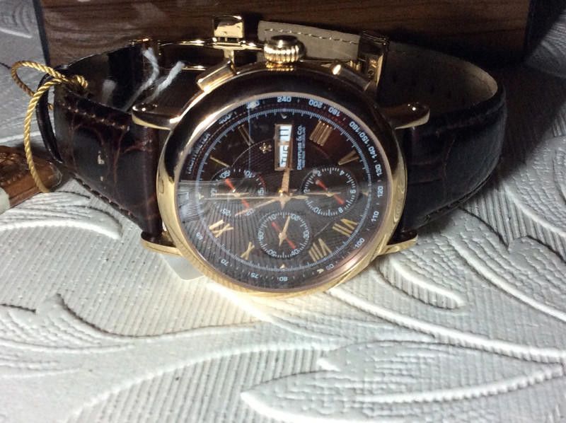 Designer dreyfuss&co men's rose gold dial brown leather strap watch Size ONE SIZE - 10 Thumbnail