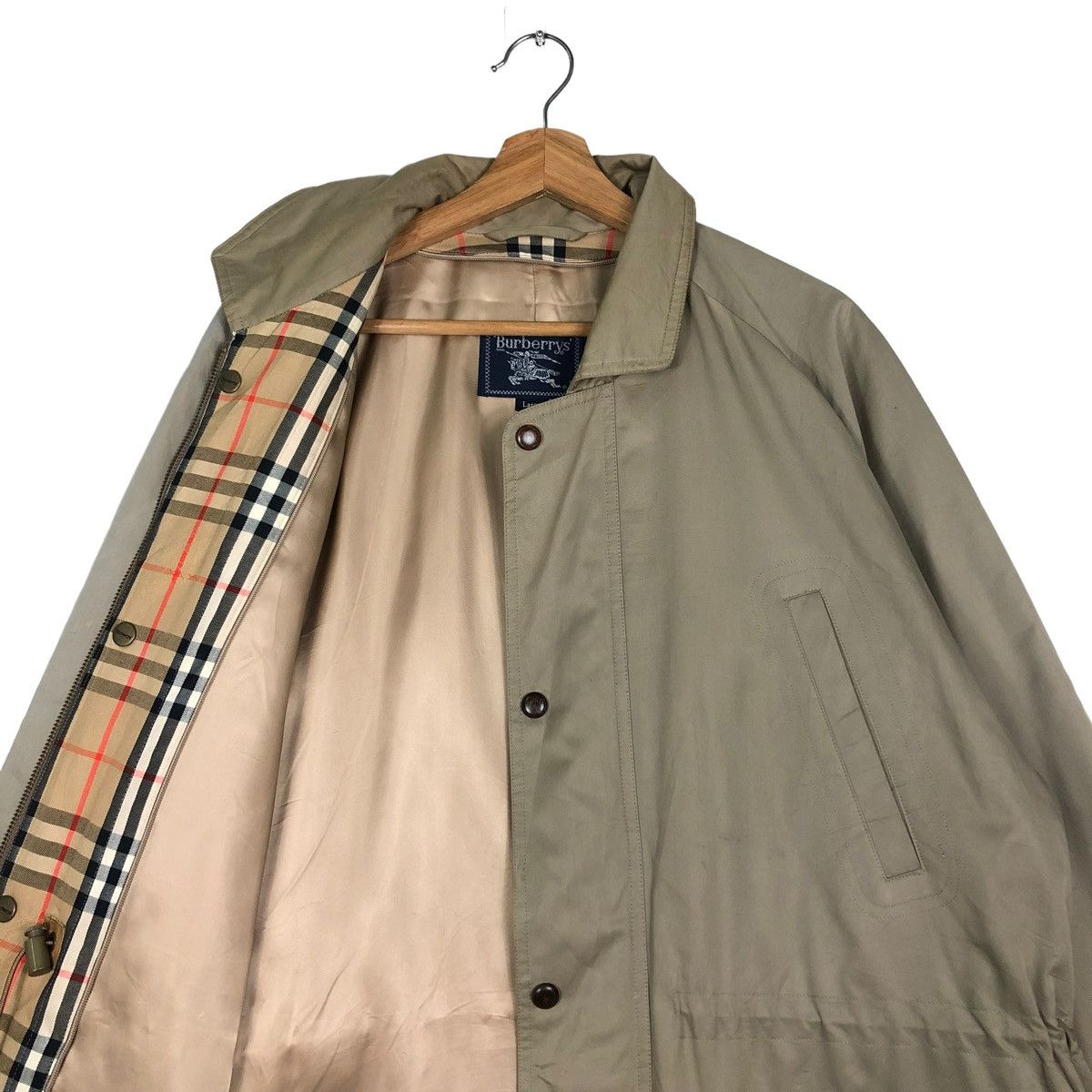 Burberry 🔥VINTAGE BURBERRYS LONG JACKET NOVA CHECK LINING Size US L / EU 52-54 / 3 - 12 Thumbnail